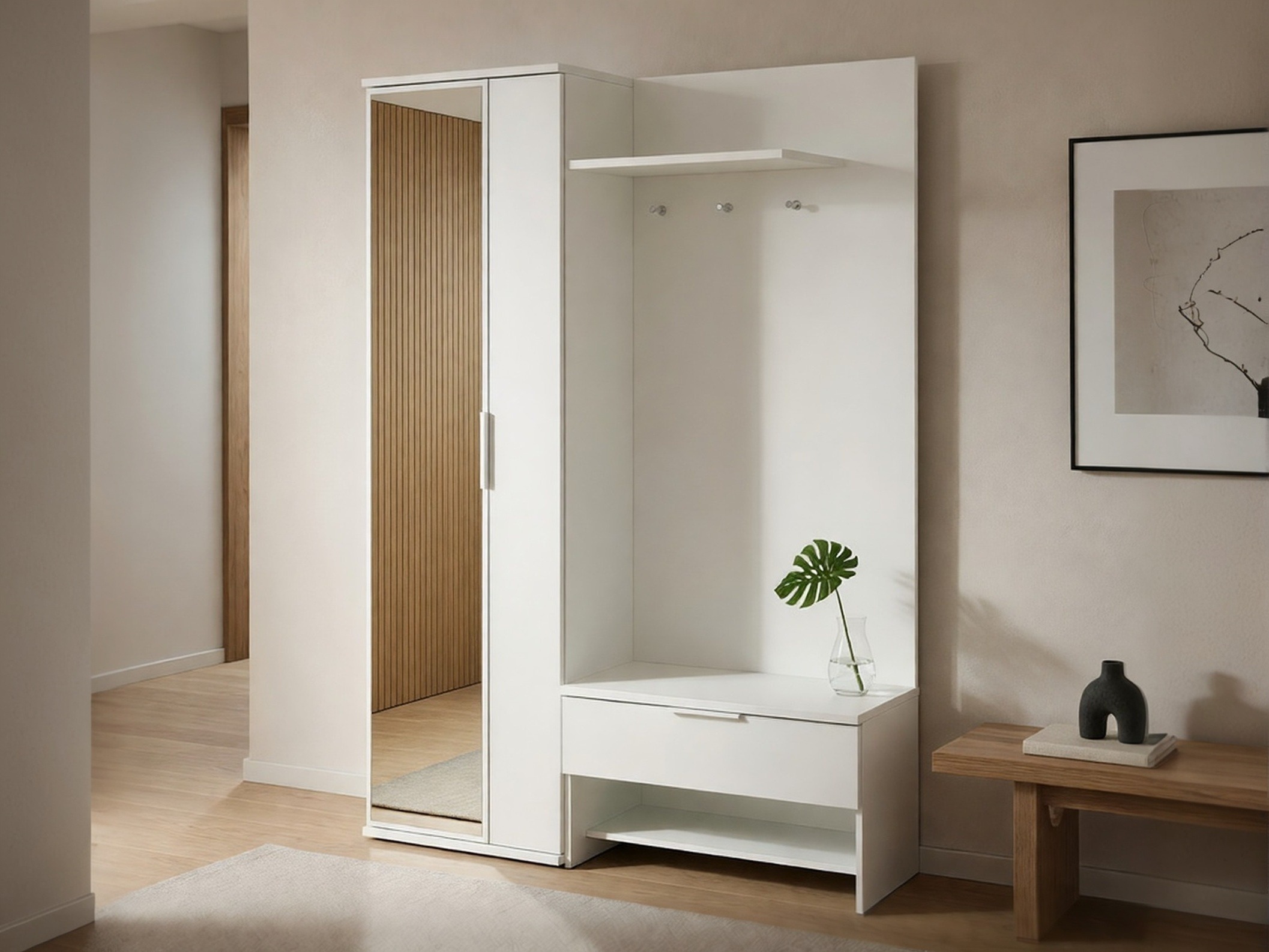 Előszoba garnitúra Honolulu 160 (Fehér)