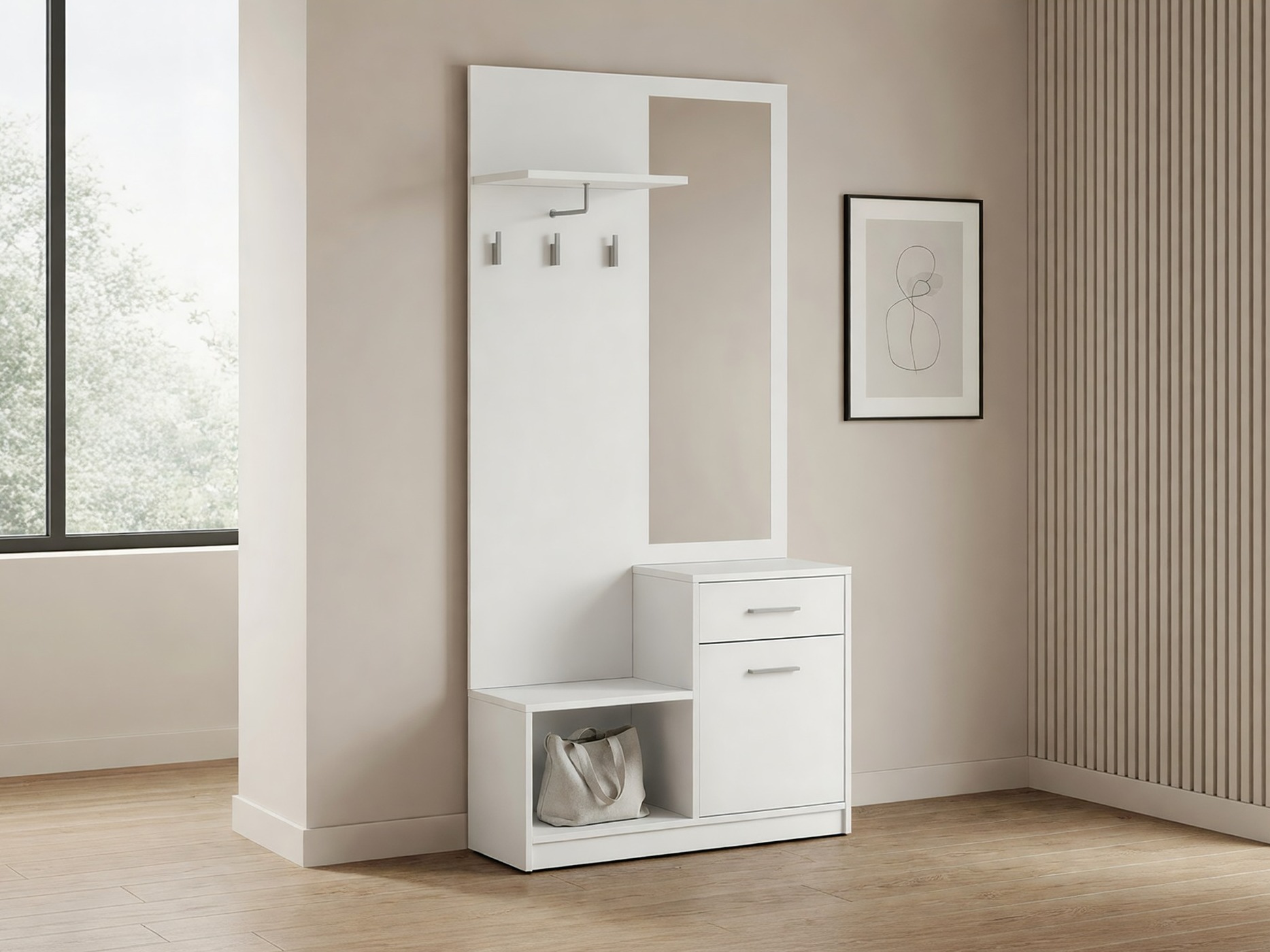 Előszoba garnitúra Novsore 121 (Fehér)