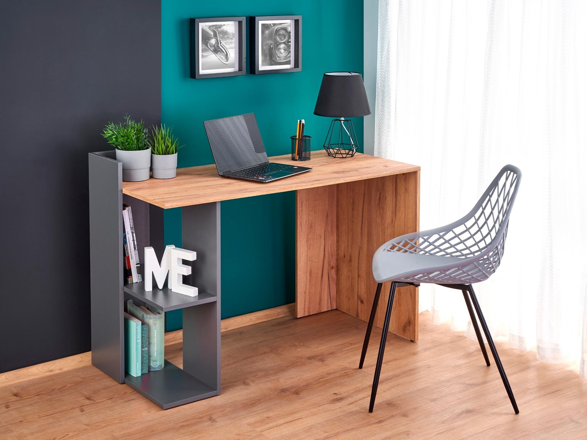 Íróasztal Houston 825 (Tölgy + Antracit)