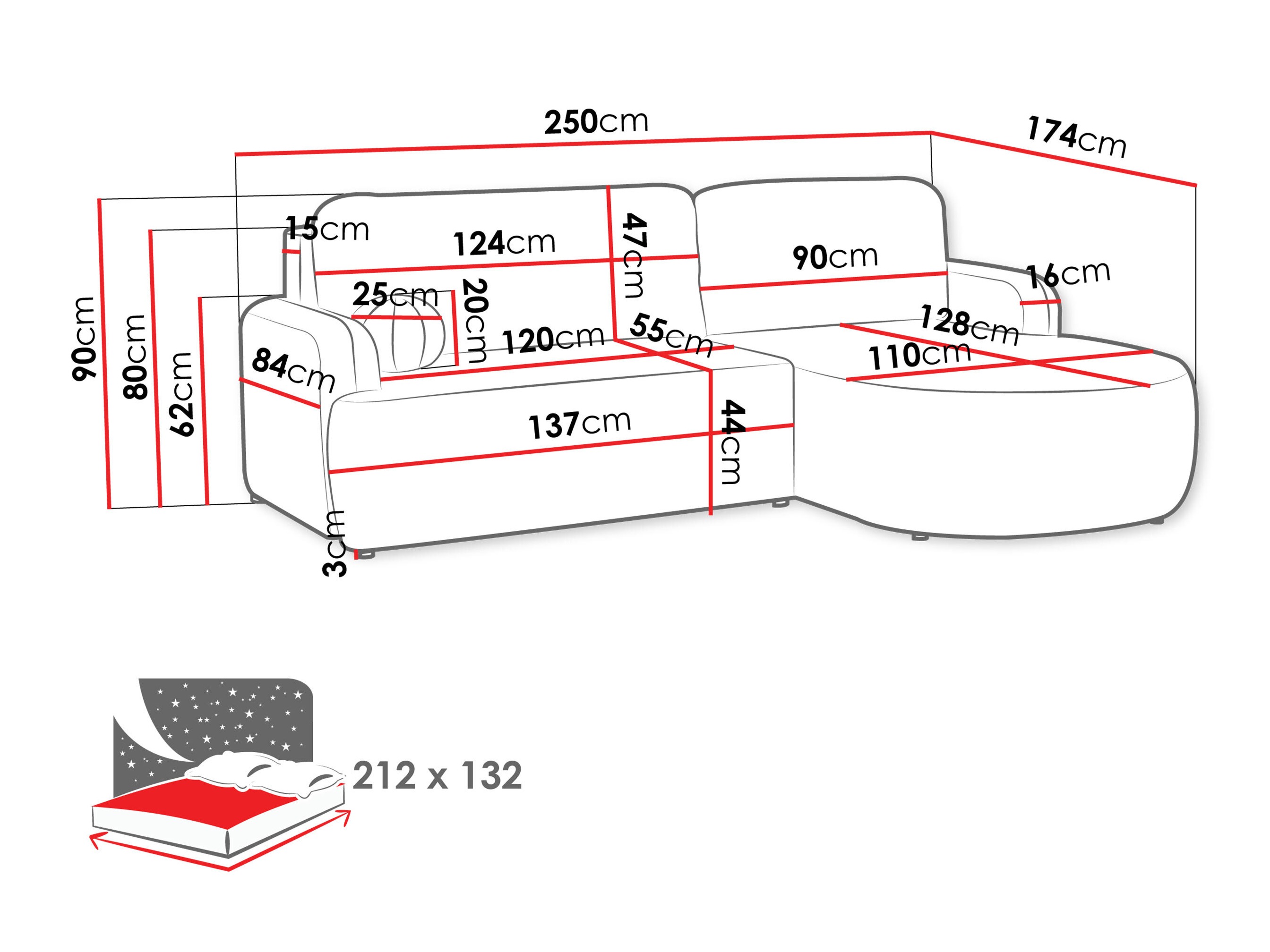 Sarokkanapé Comfivo Popis (Lumo 65)