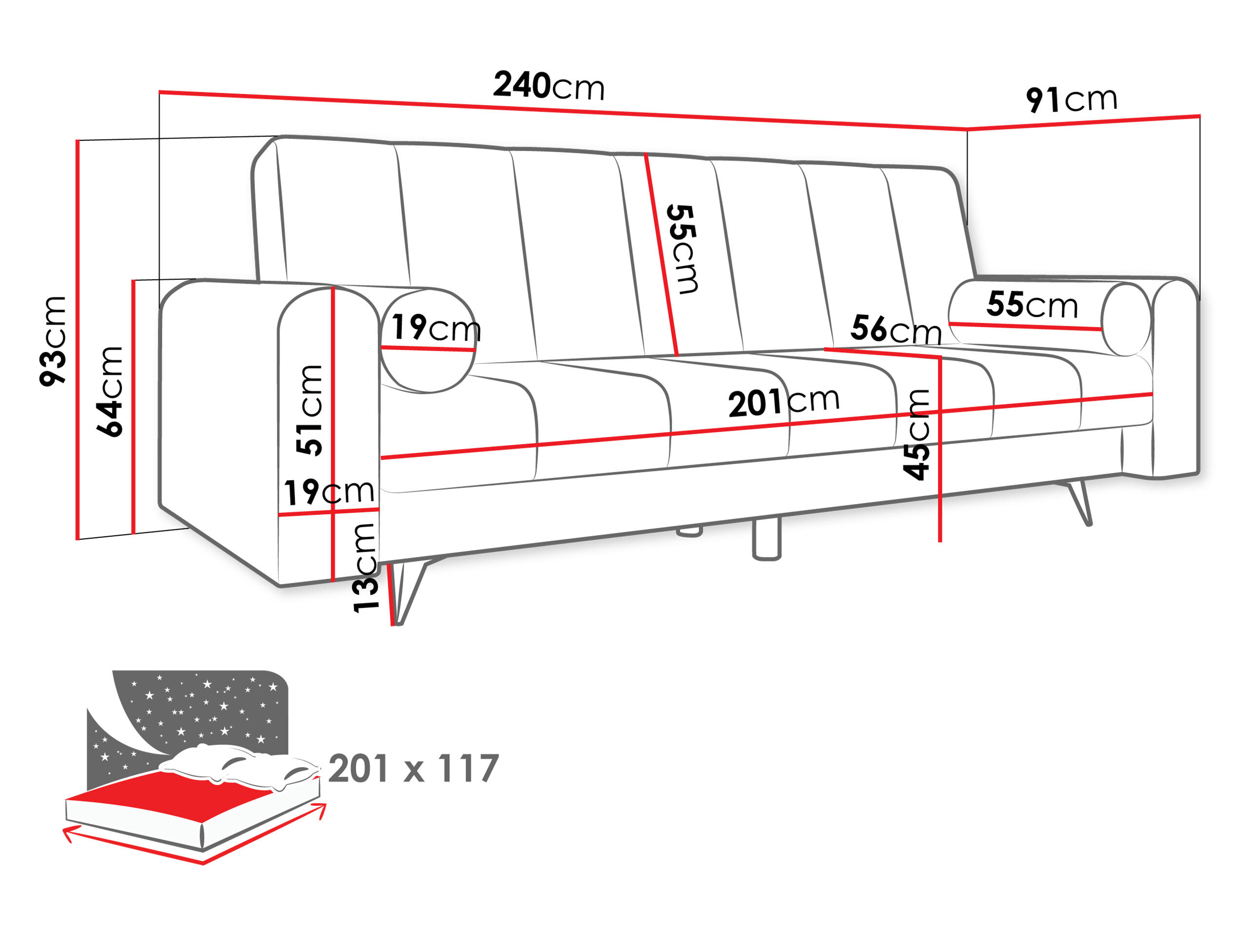 Kanapéágy Comfivo Luda (Sandu 224.02)