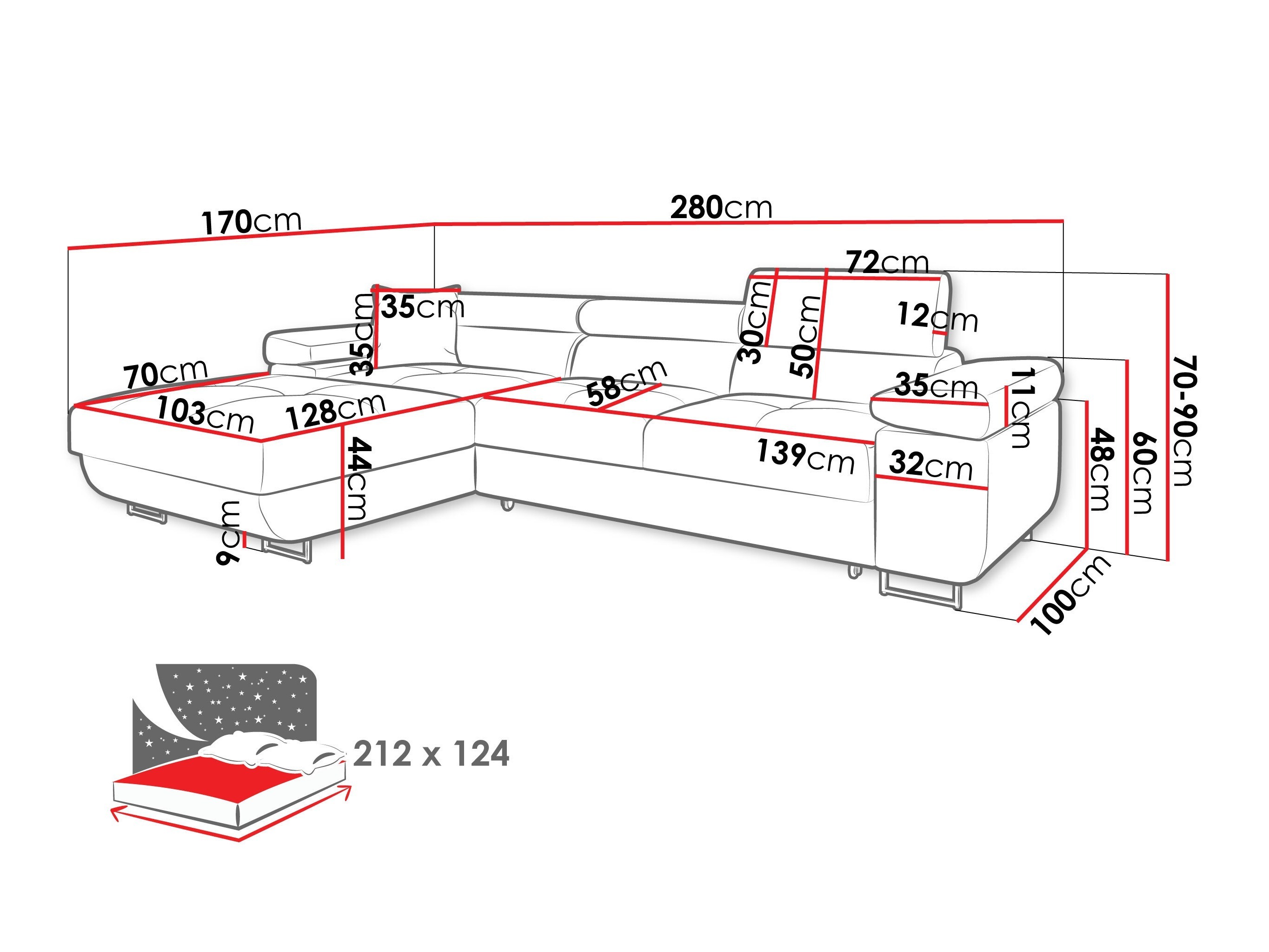 Sarokkanapé Comfivo Vinetum II (Manila 18)