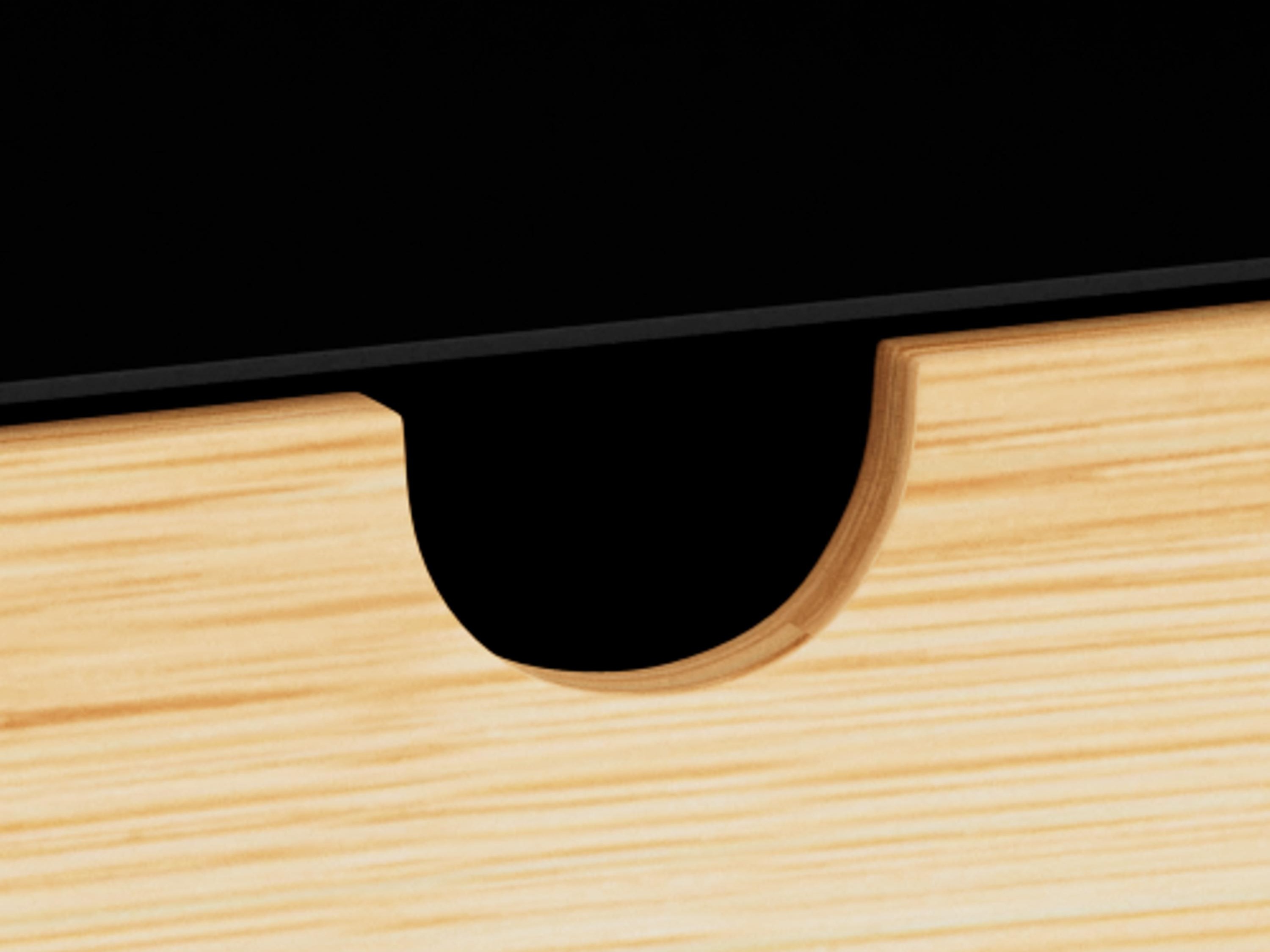 Éjjeliszekrény Norsica 375 (Fekete + Világos fa)