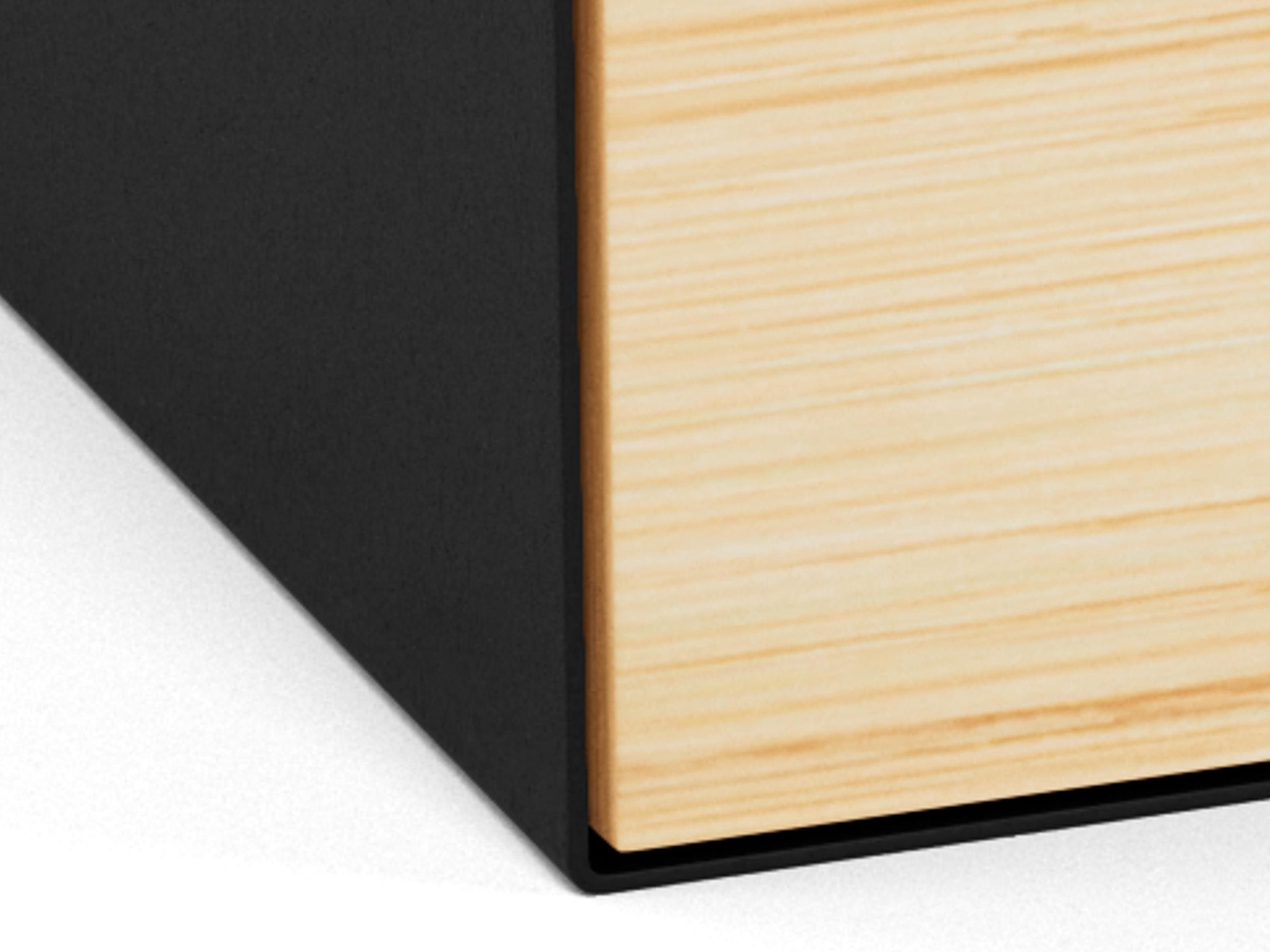 Éjjeliszekrény Norsica 375 (Fekete + Világos fa)