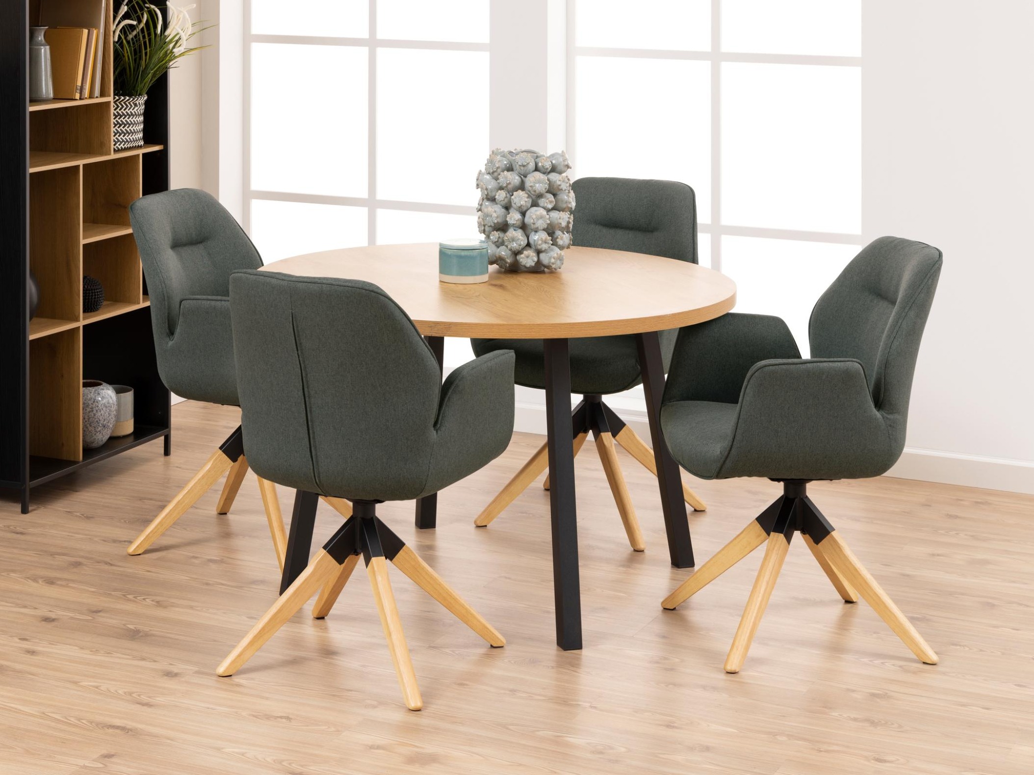 Szék Norsica 391 (Sötétszürke + Világos fa)