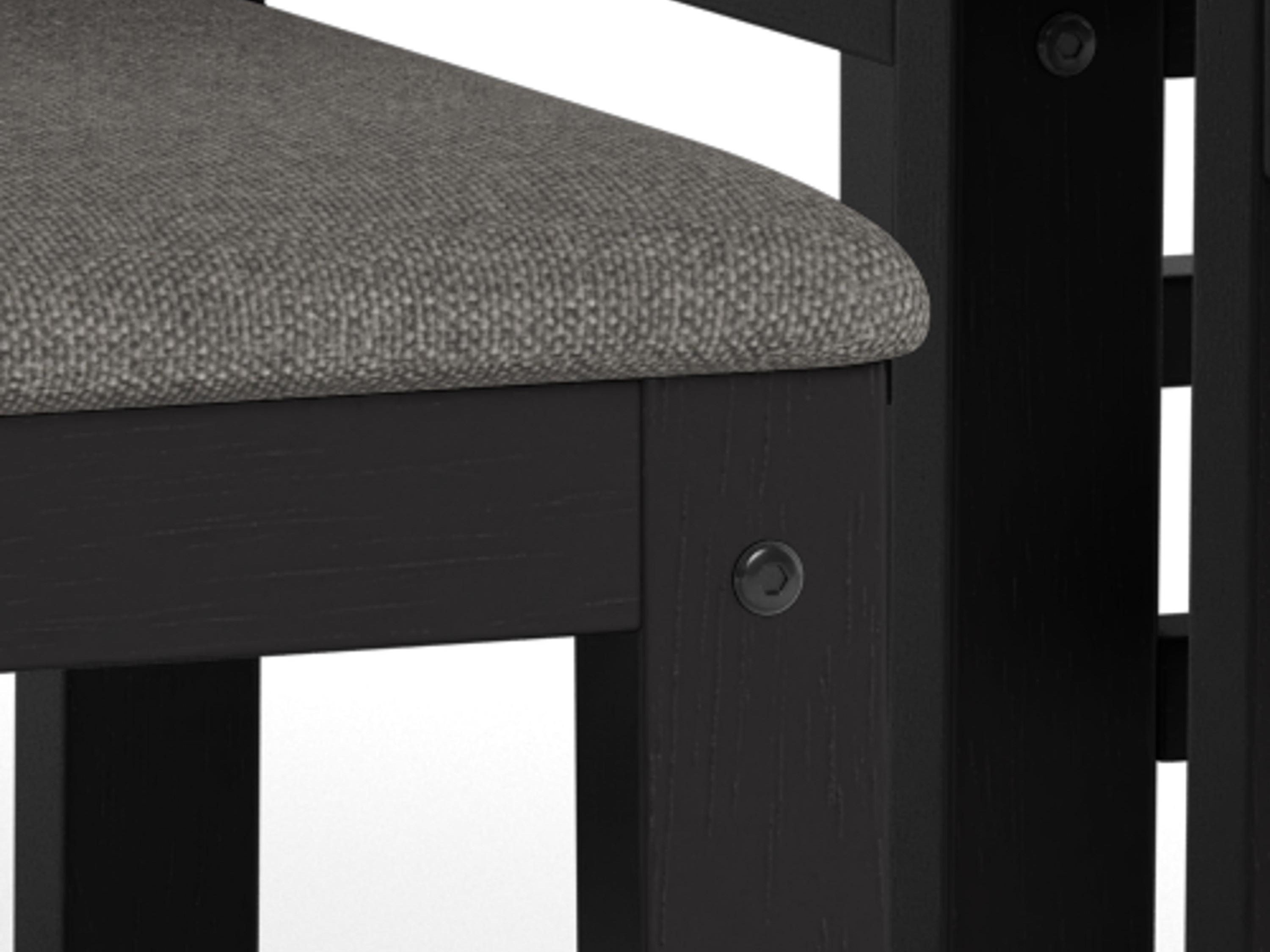 Étkezőgarnitúra Norsica 857 (Fekete + Világosszürke)