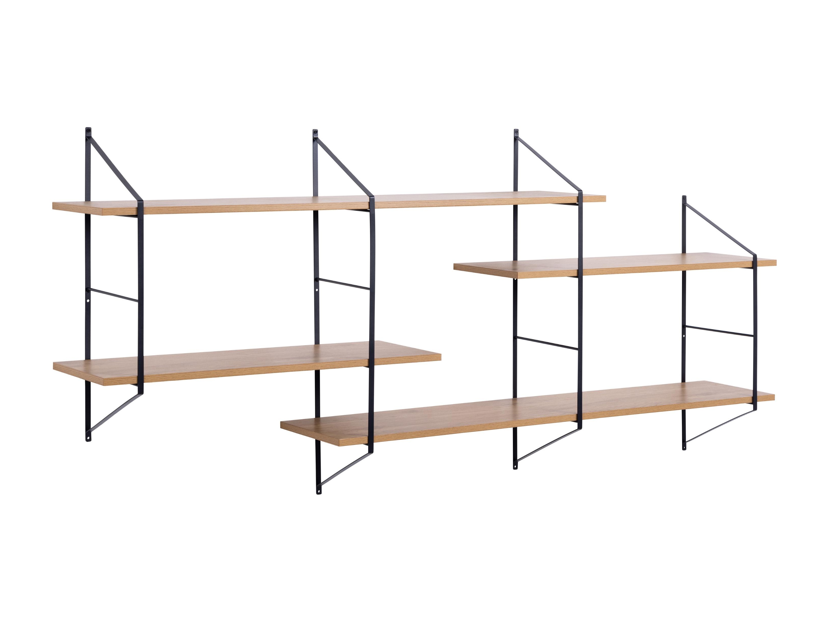 Fali polc Norsica 447 (Világosbarna + Fekete)