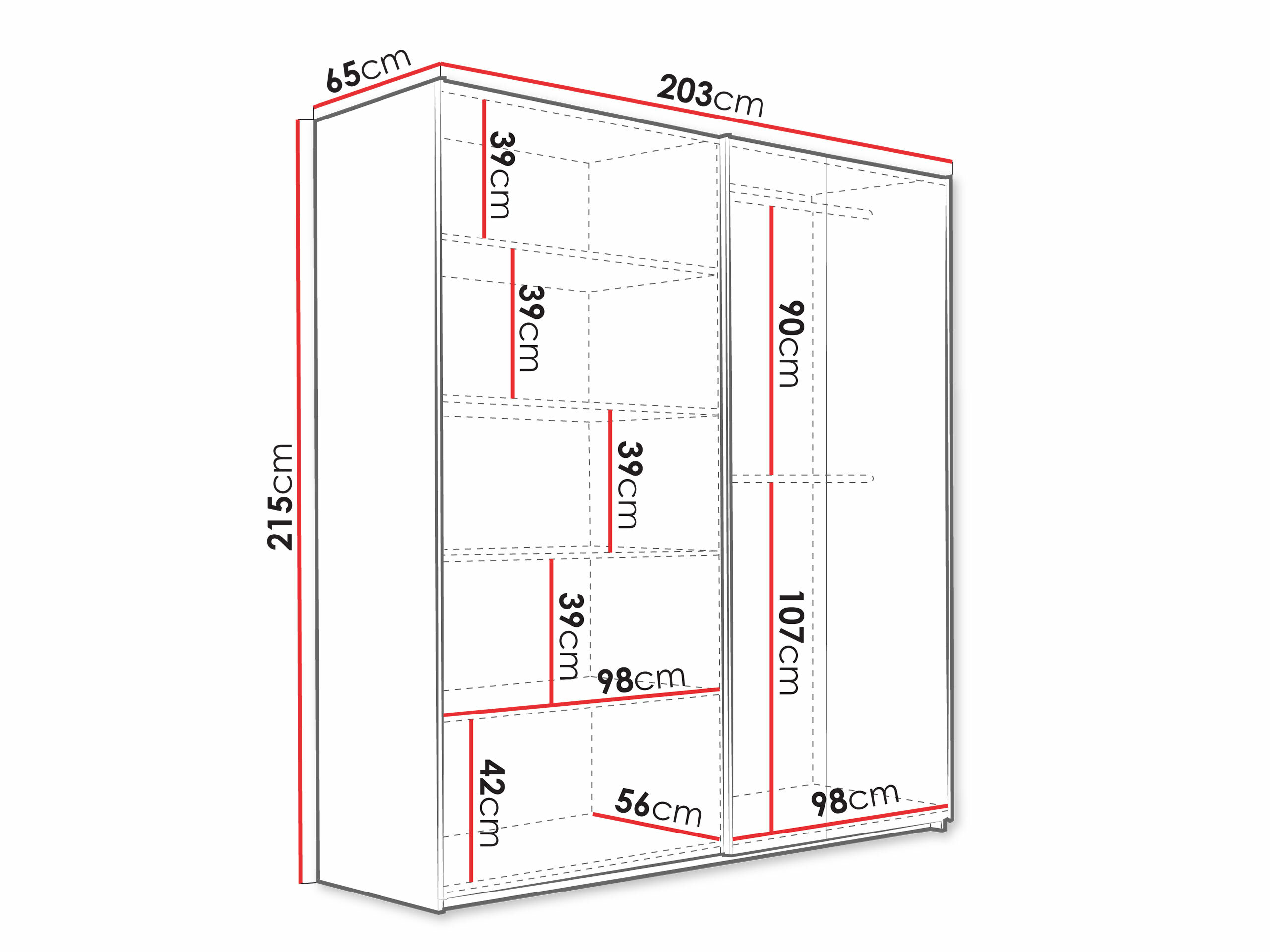 Gardróbszekrény SH11477