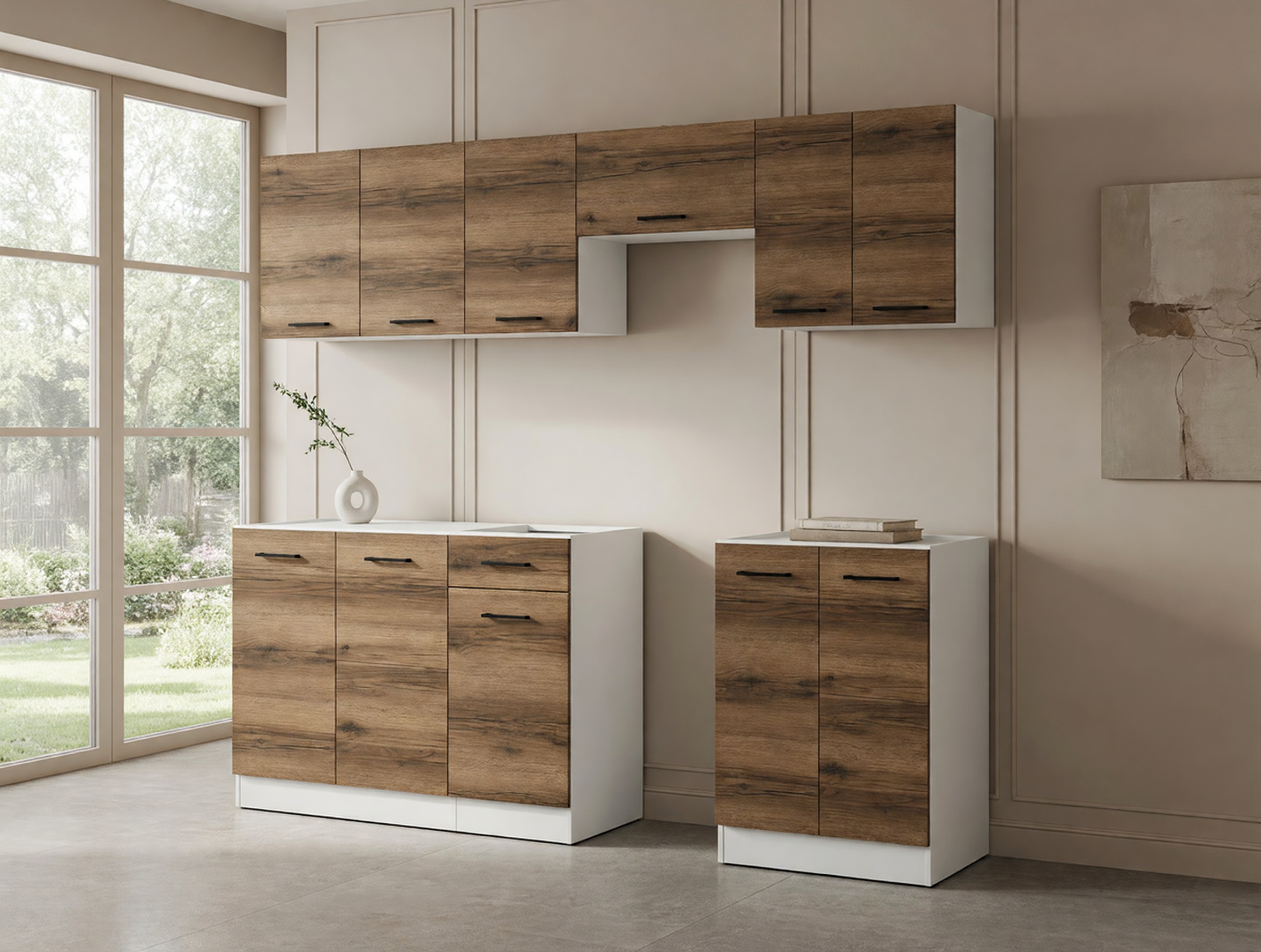 Konyhabútor Boston 498 (Sötét delanói tölgy)