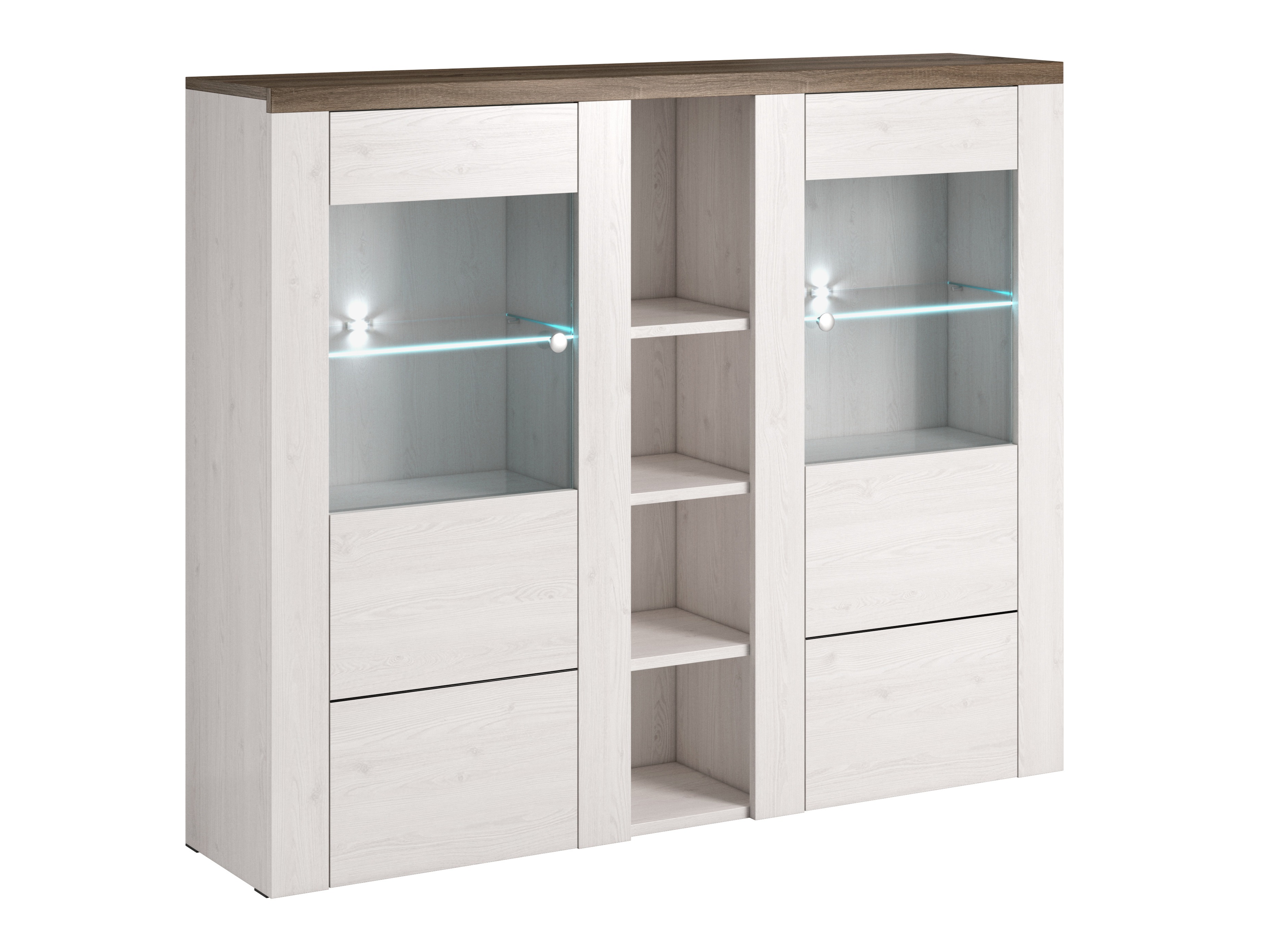 Szekrény Salelbo 105 (Világos vörösfenyő + Triufel tölgy)