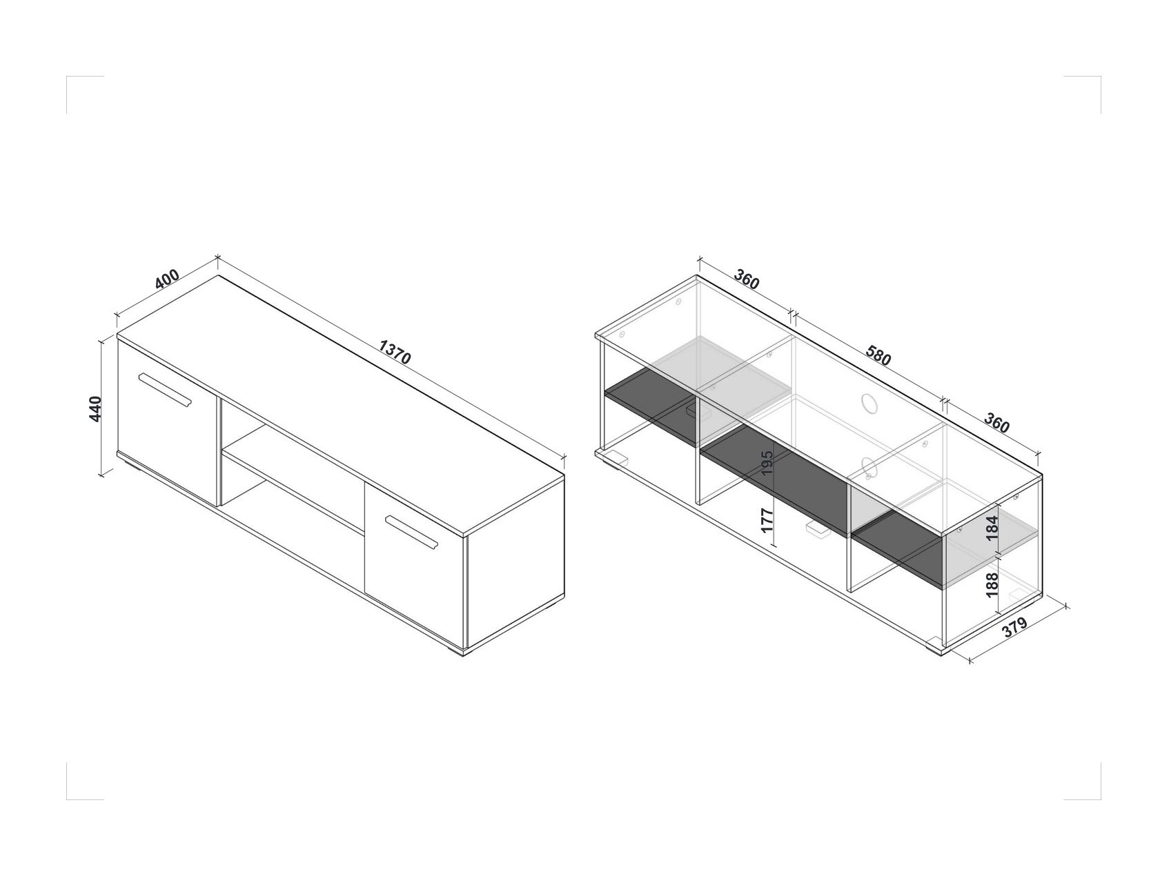 TV-állvány Cirveso 109 (Sonoma tölgy)