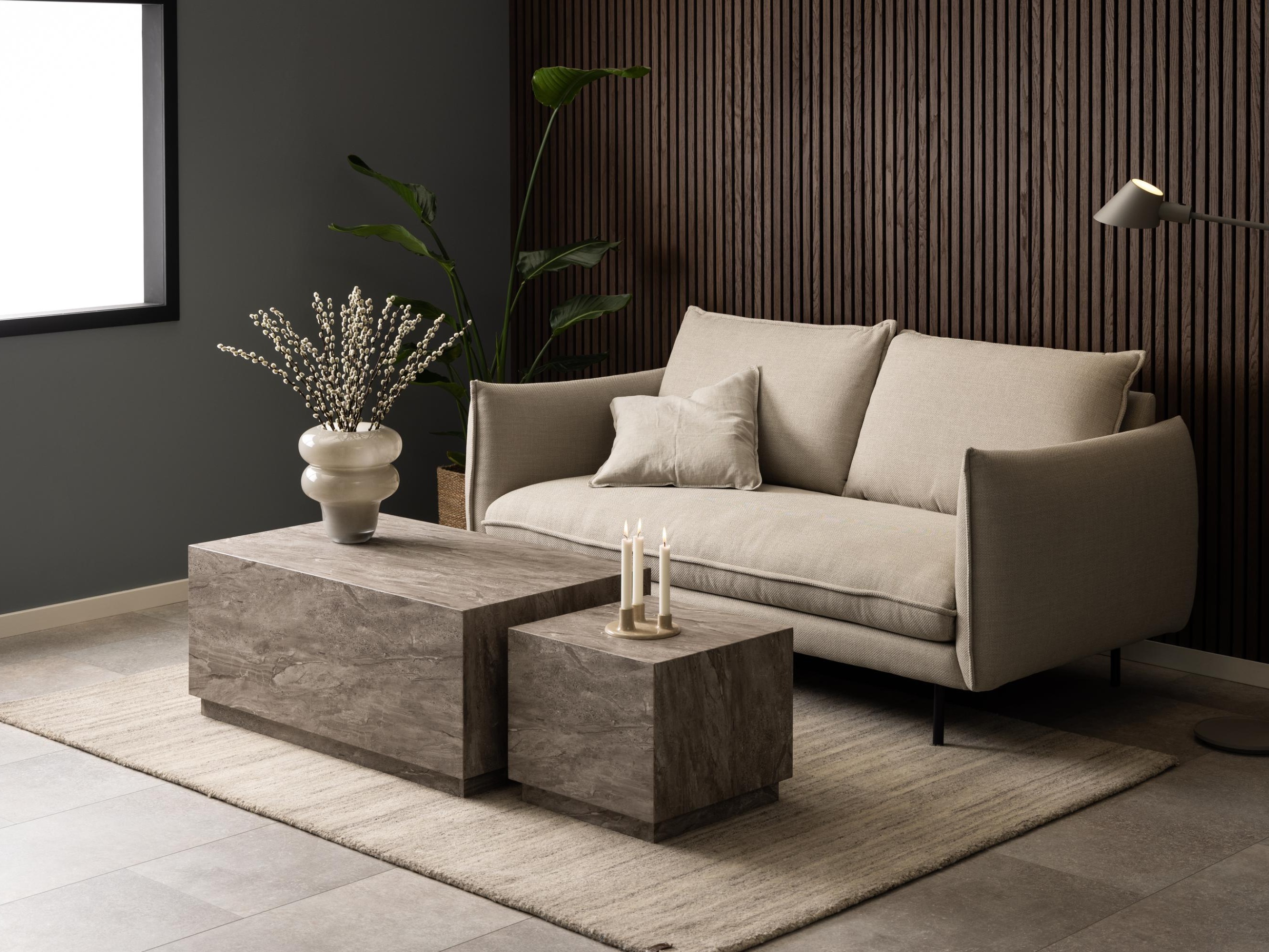 Dohányzóasztal szett Norsica 894 (Szürke márvány)