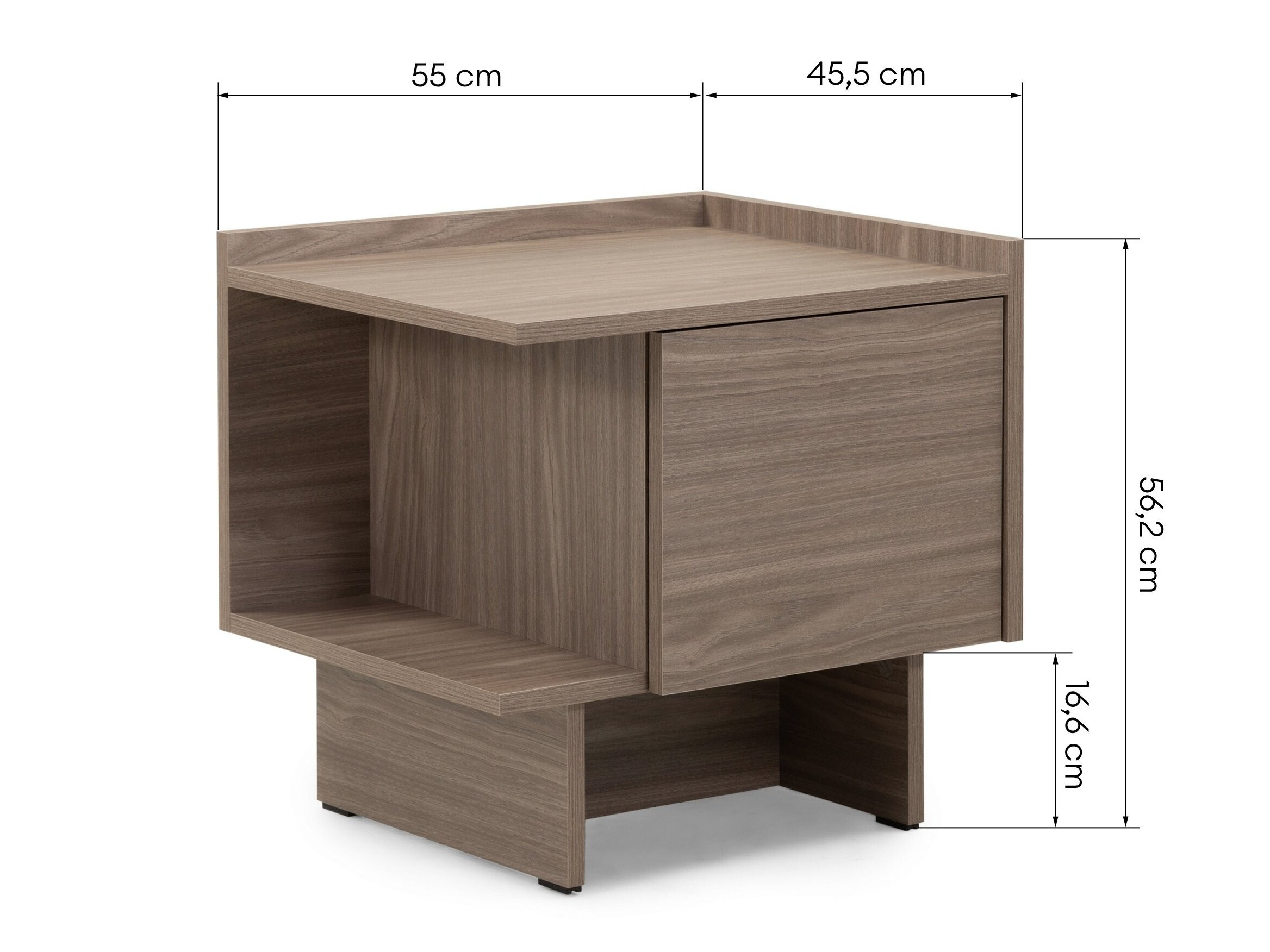 Éjjeliszekrény Sosone 102 (Sötét tölgy)