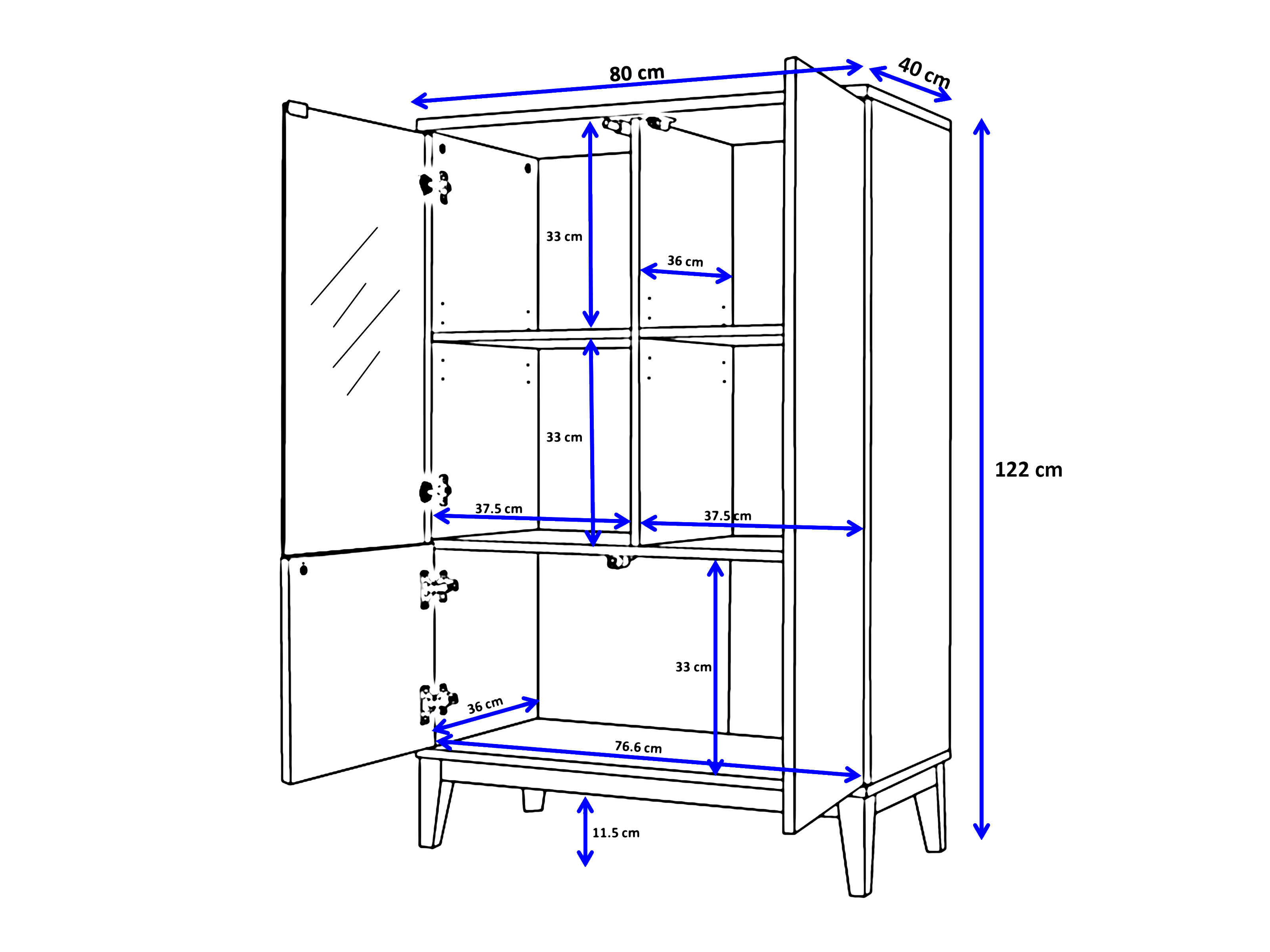 Szekrény Felmelo 102 (Fehér + Wotan tölgy)