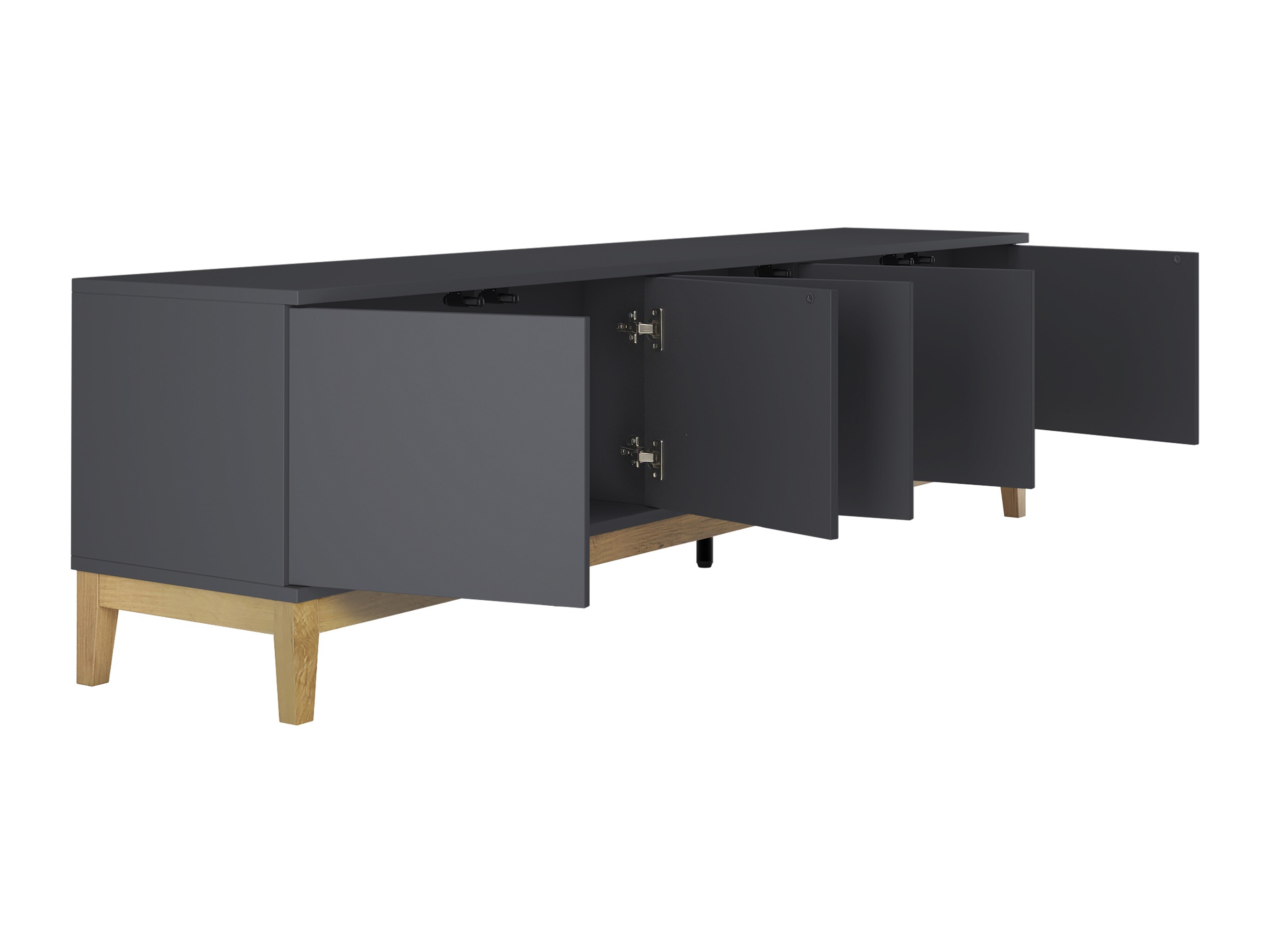 TV-állvány Felmelo 100 (Szürke + Wotan tölgy)