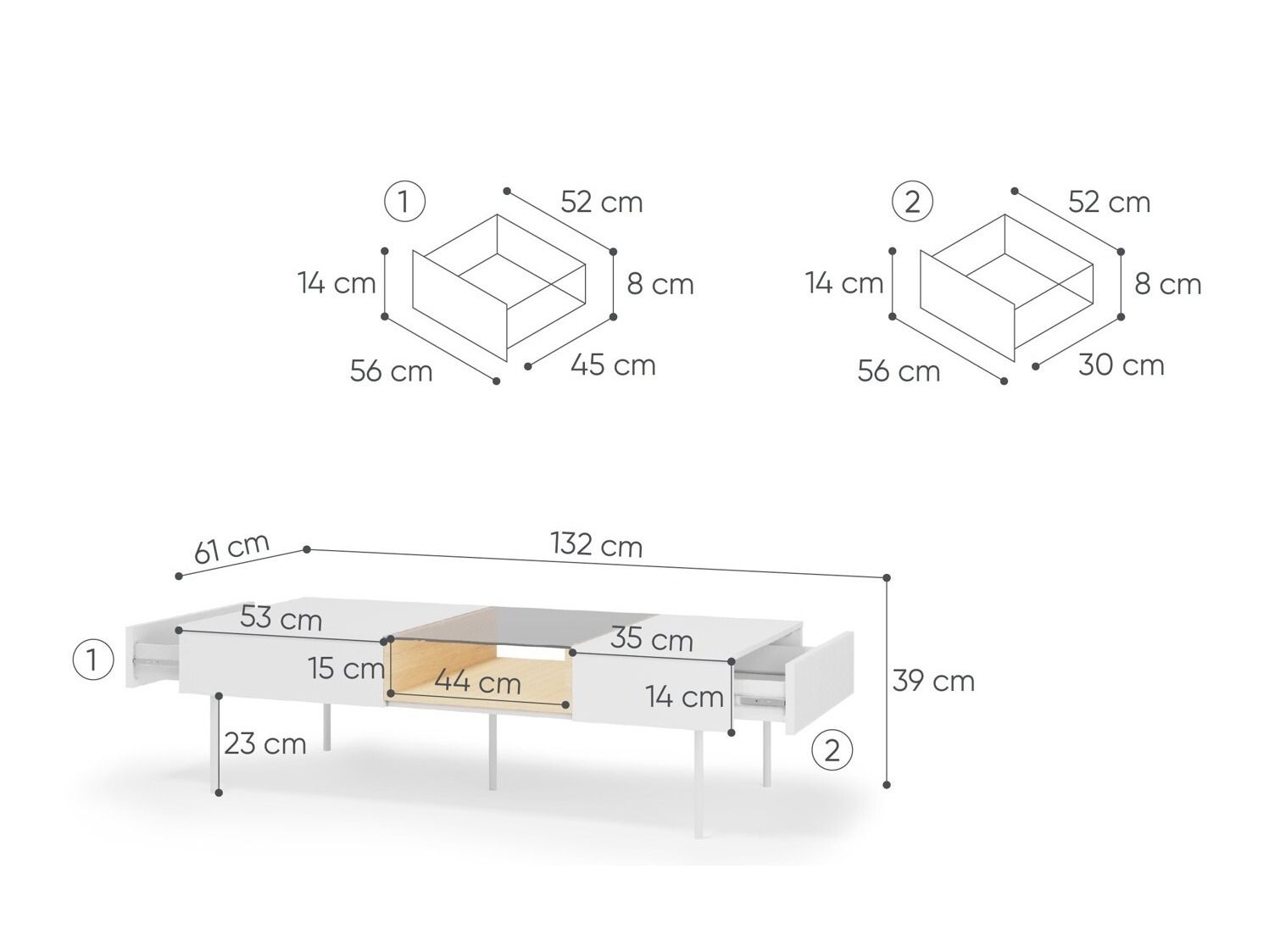 Dohányzóasztal Mirbelo 106