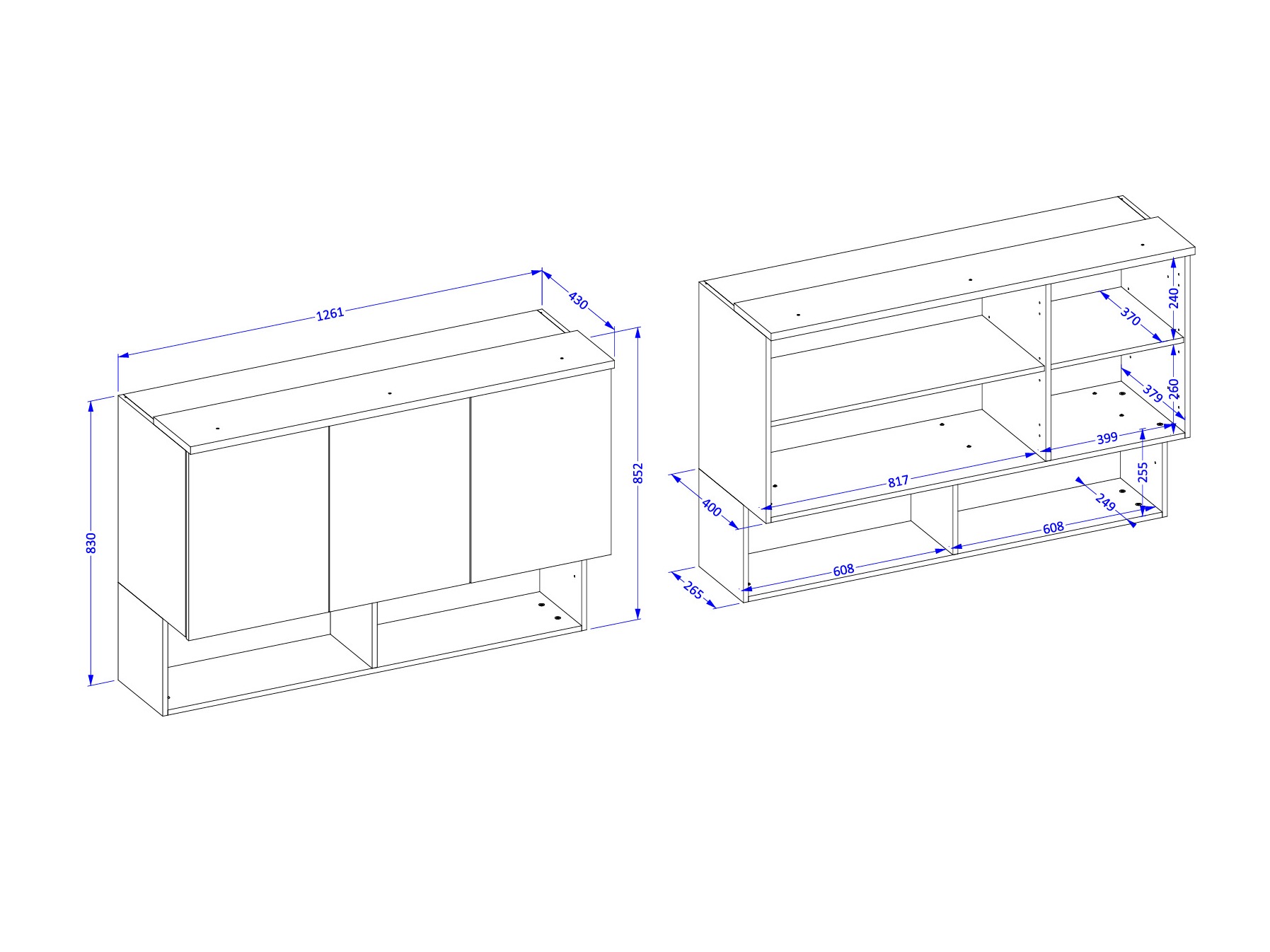 Fali szekrény Nolcala 104 (Tölgy + Bézs)