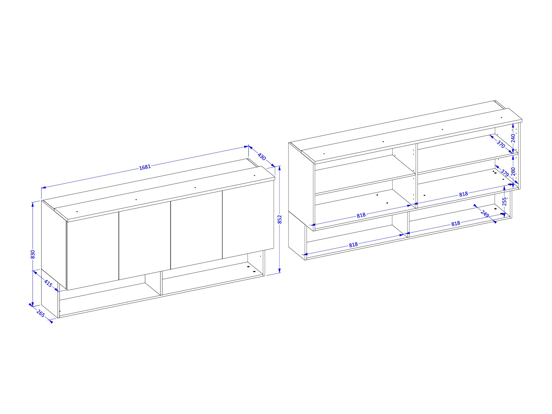 Fali szekrény Nolcala 105 (Tölgy + Bézs)