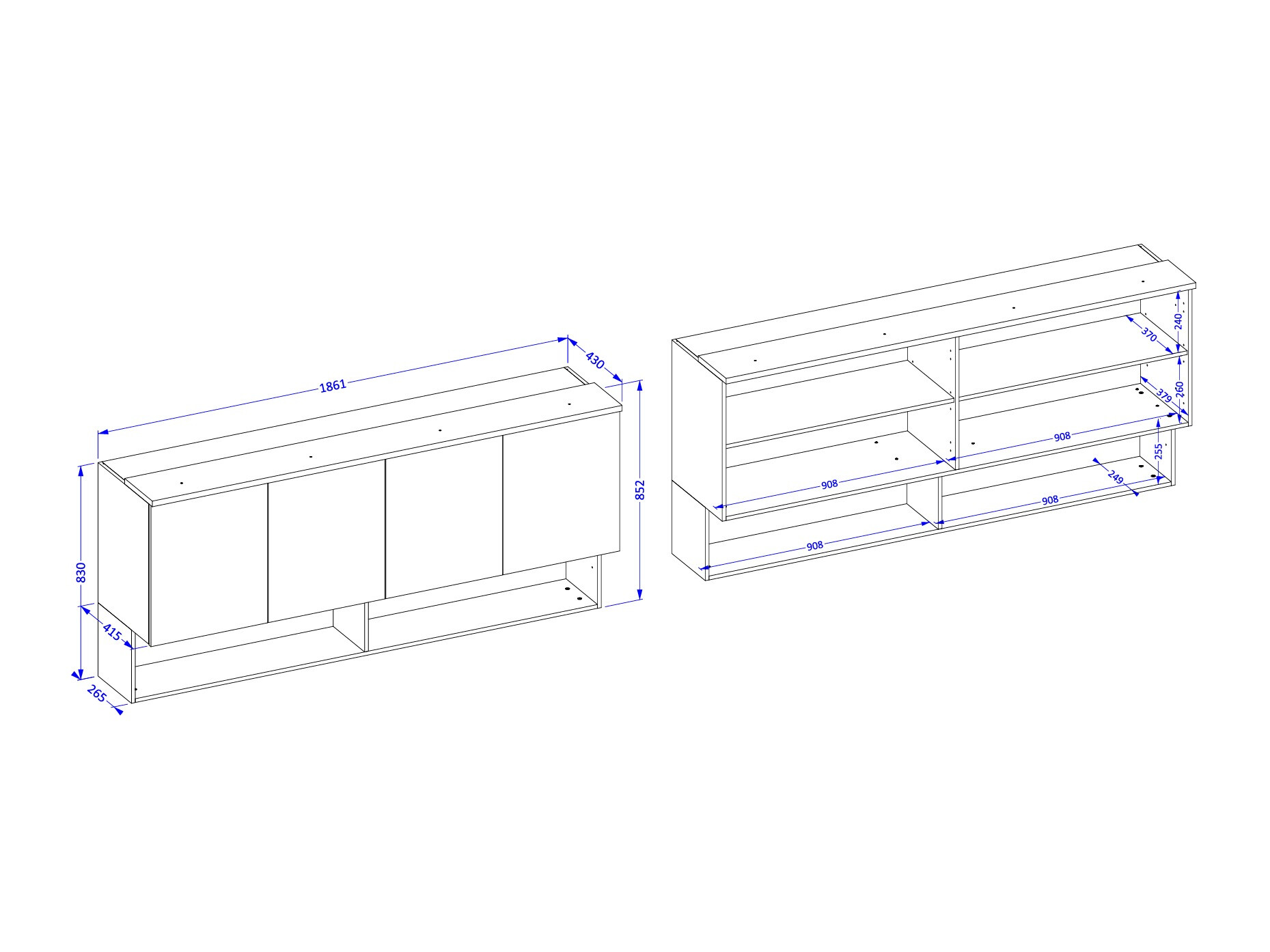 Fali szekrény Nolcala 106 (Tölgy + Bézs)