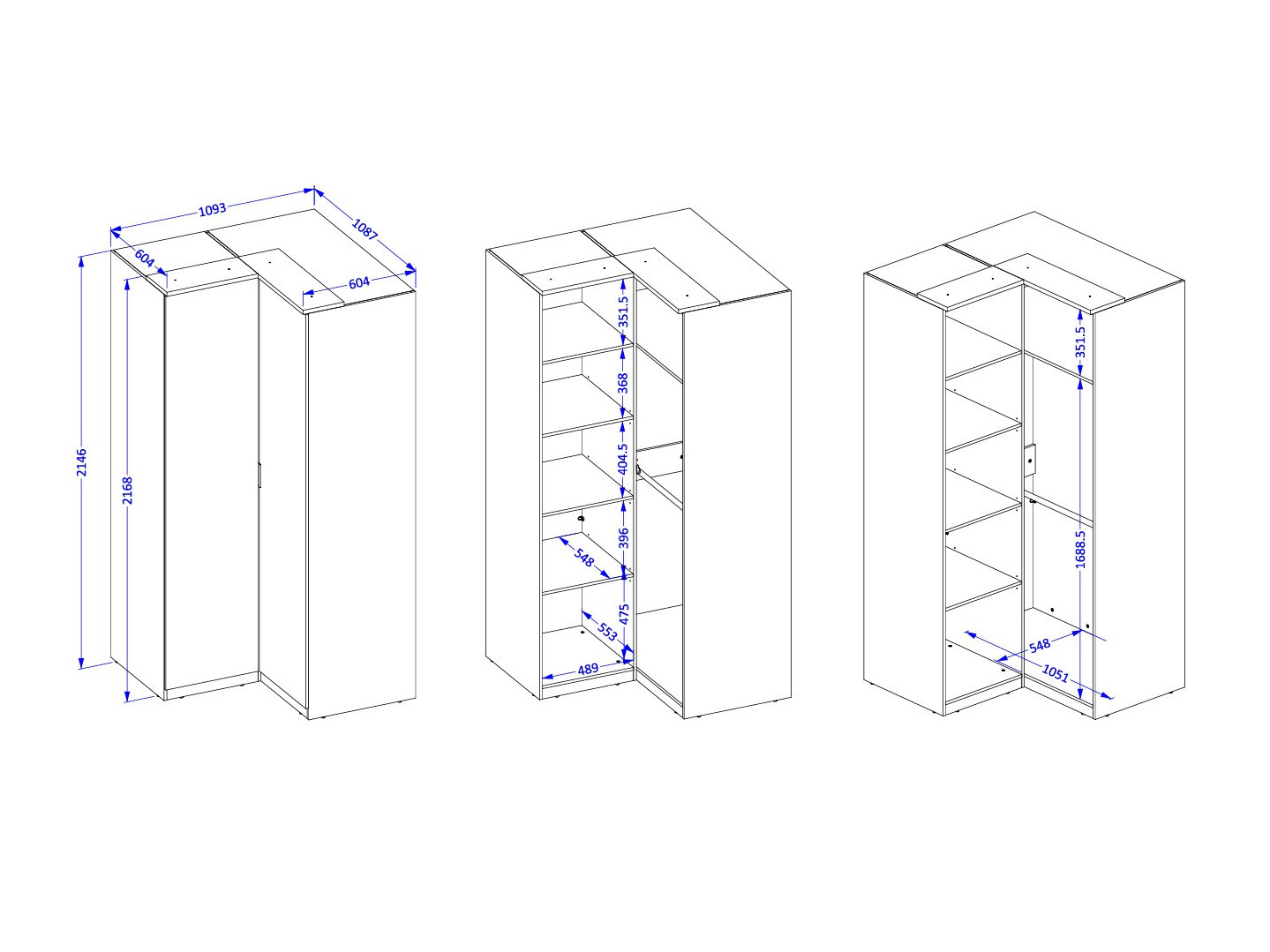 Sarokszekrény Nolcala 107 (Tölgy + Bézs)