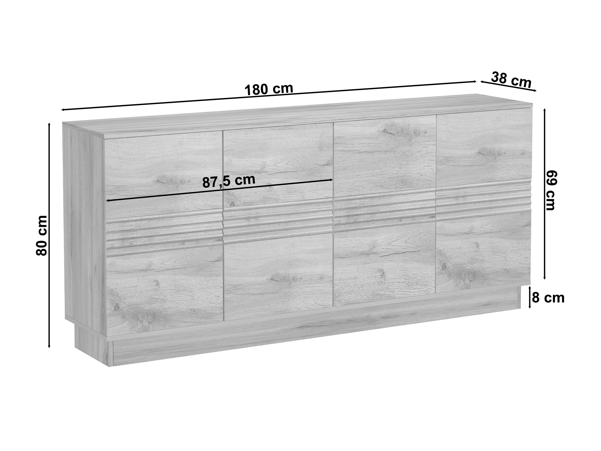 Szekrény Denton 1527 (Fehér)