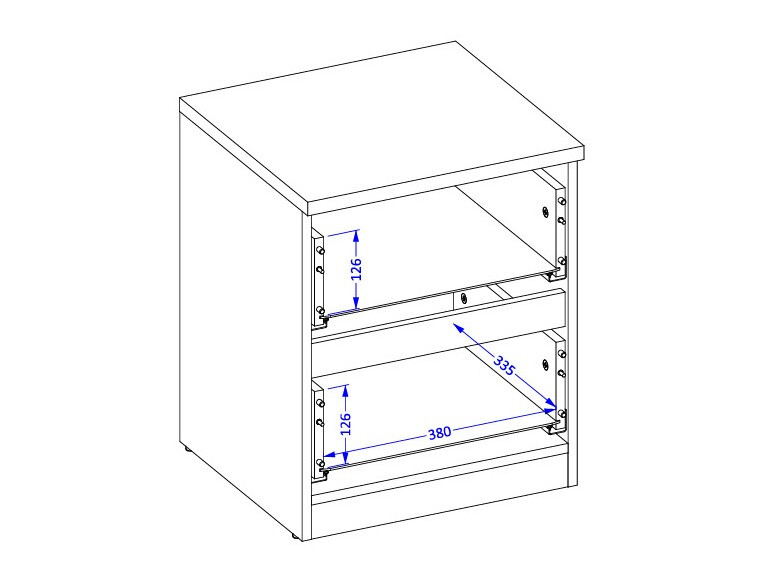 Éjjeliszekrény Nolcala 108 (Tölgy + Bézs)