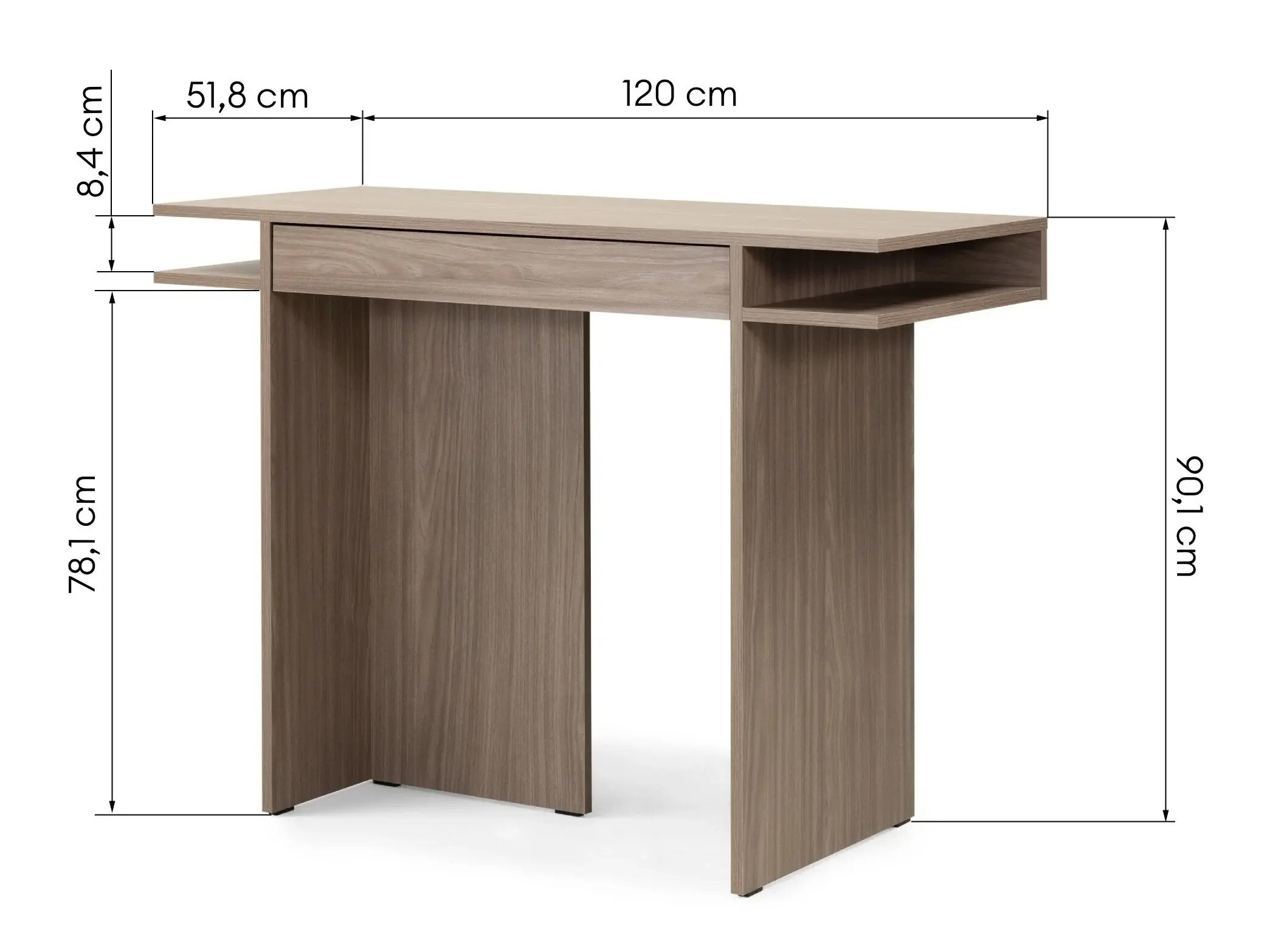 Íróasztal Sosone 104 (Sötét tölgy)