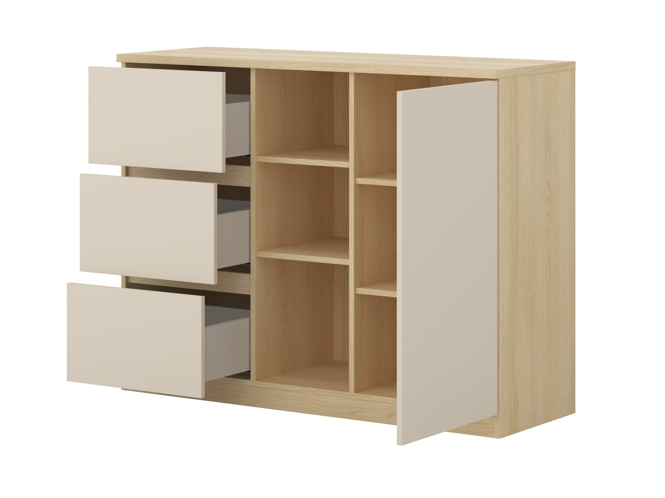 Komód Nolcala 109 (Tölgy + Bézs)