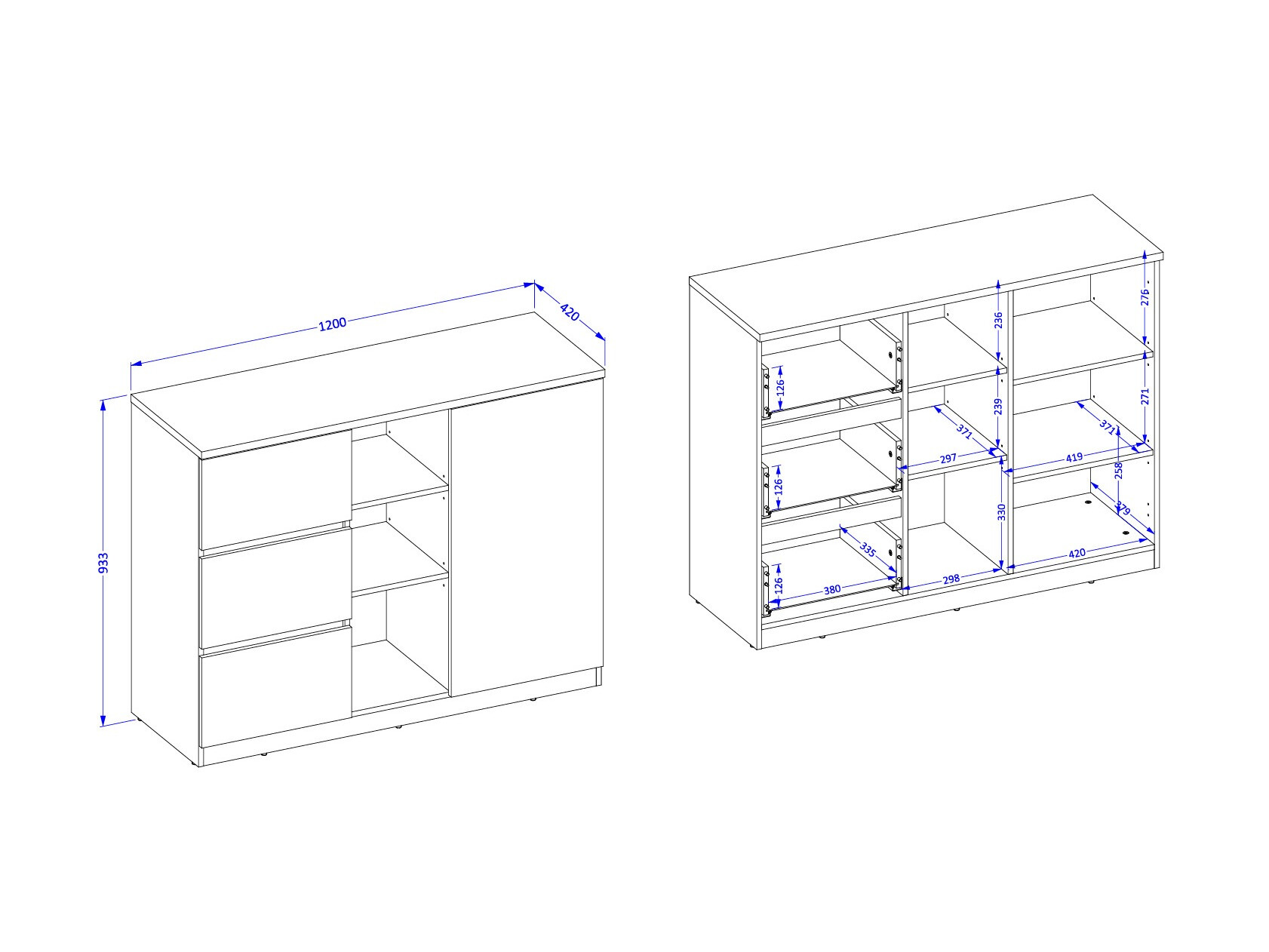 Komód Nolcala 109 (Tölgy + Bézs)