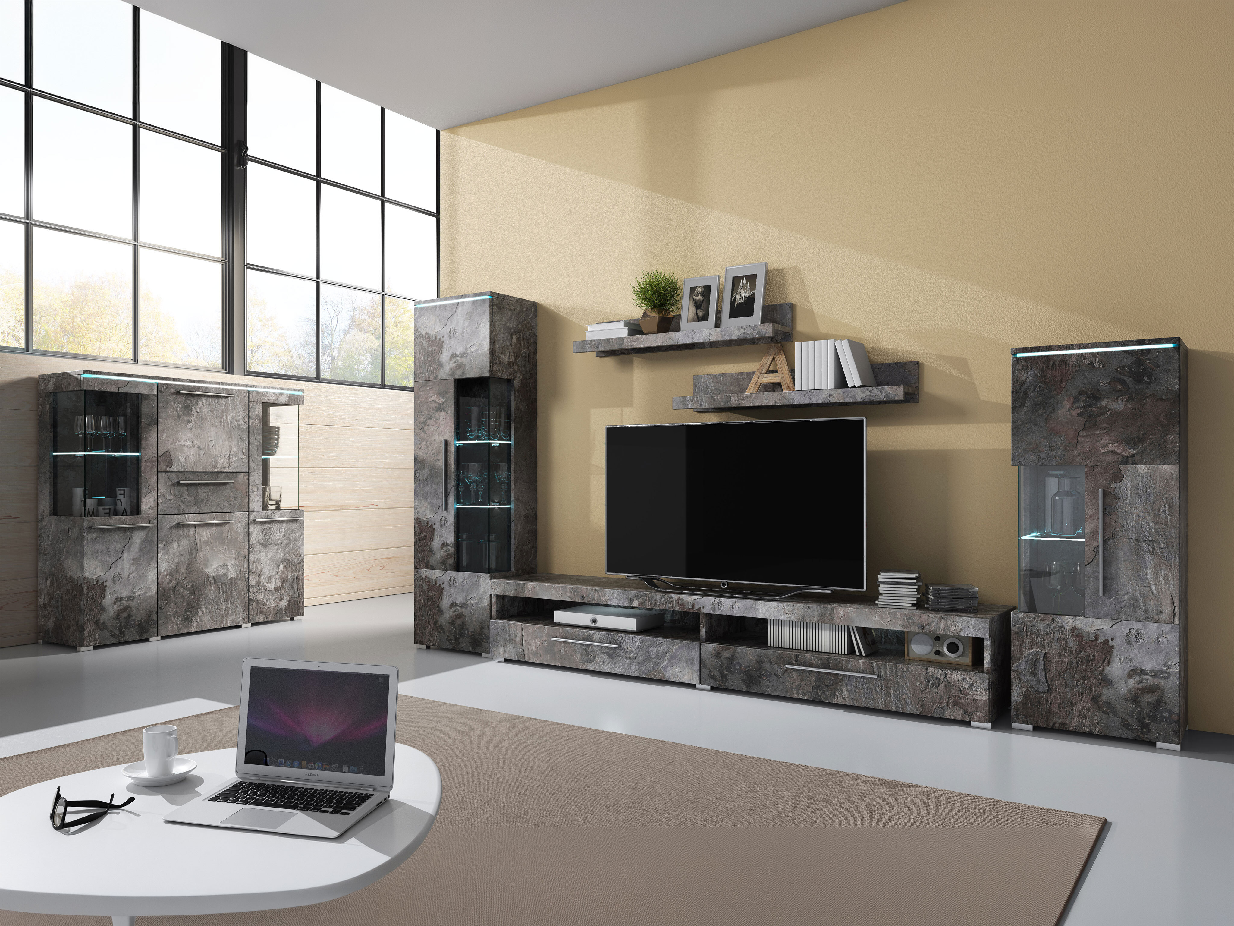 Komód Torvire 115 (Sötét beton)