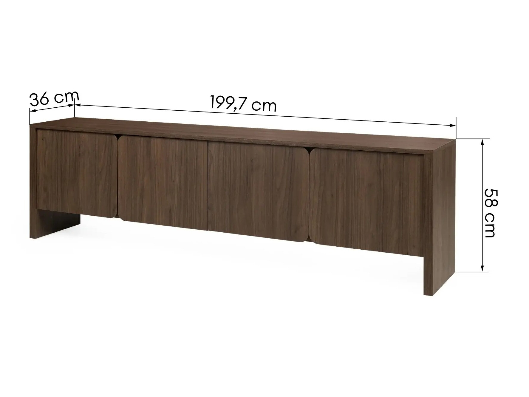 TV-állvány Burleson 609 (Dió)