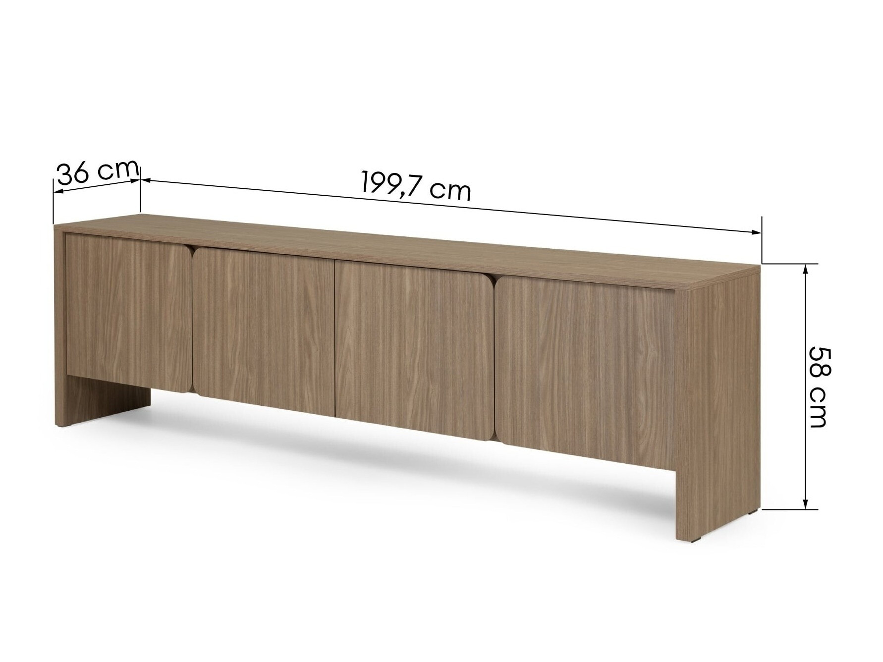 TV-állvány Burleson 609 (Tölgy)