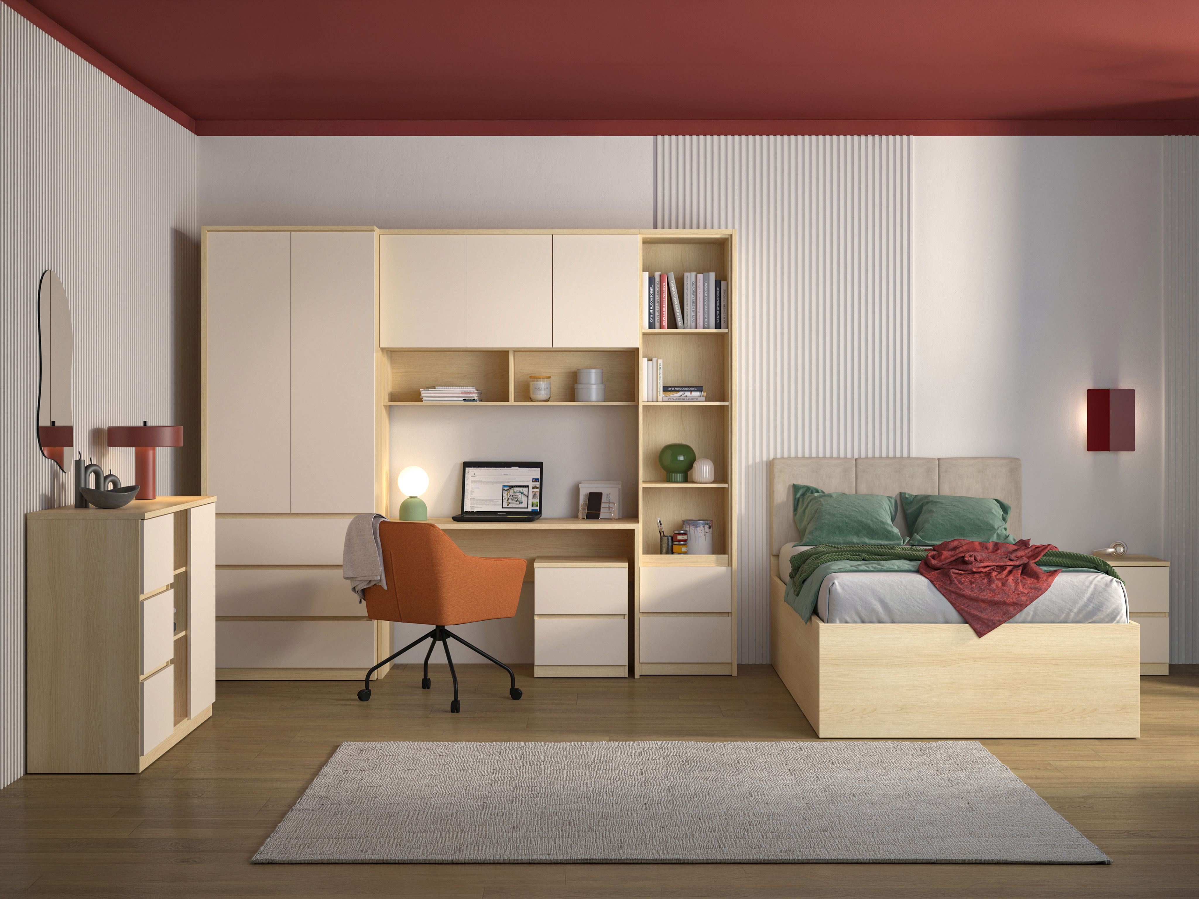 Éjjeliszekrény Nolcala 108 (Tölgy + Bézs)