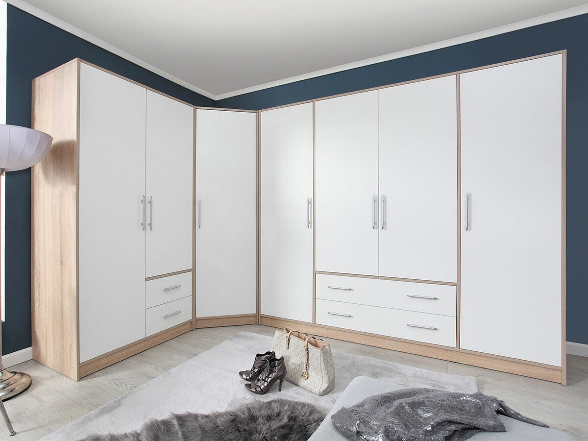 Gardróbszekrény Cavmero 101 (Sonoma tölgy + Fehér)