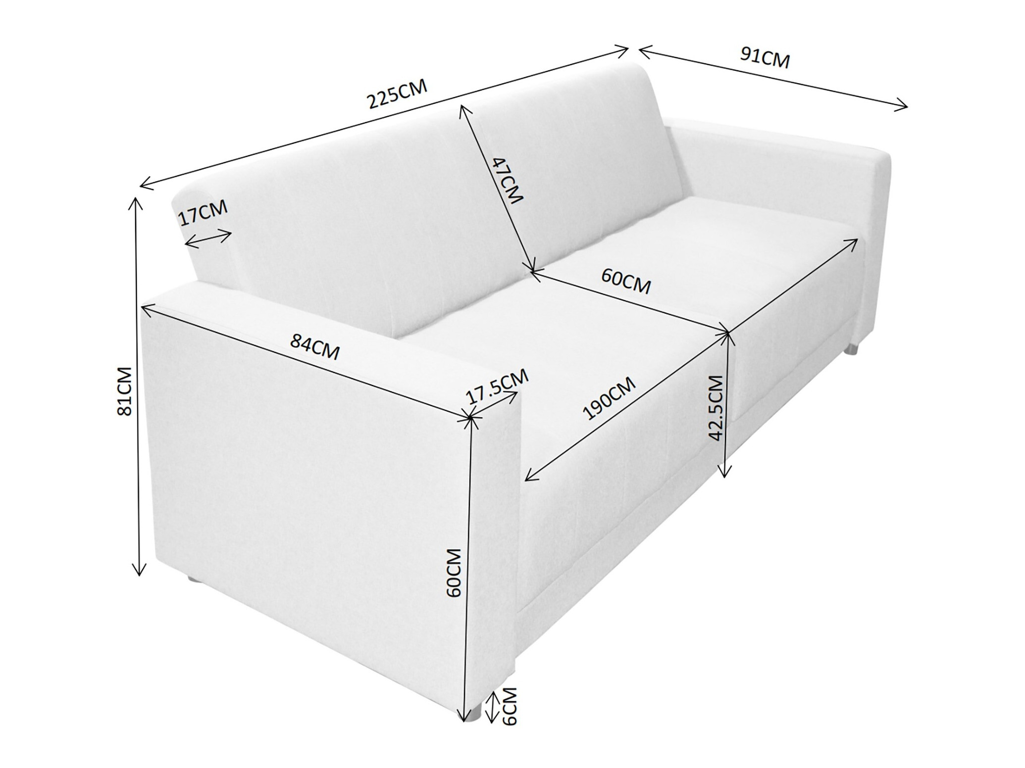 Kanapéágy Tulsa 679 (Krém)