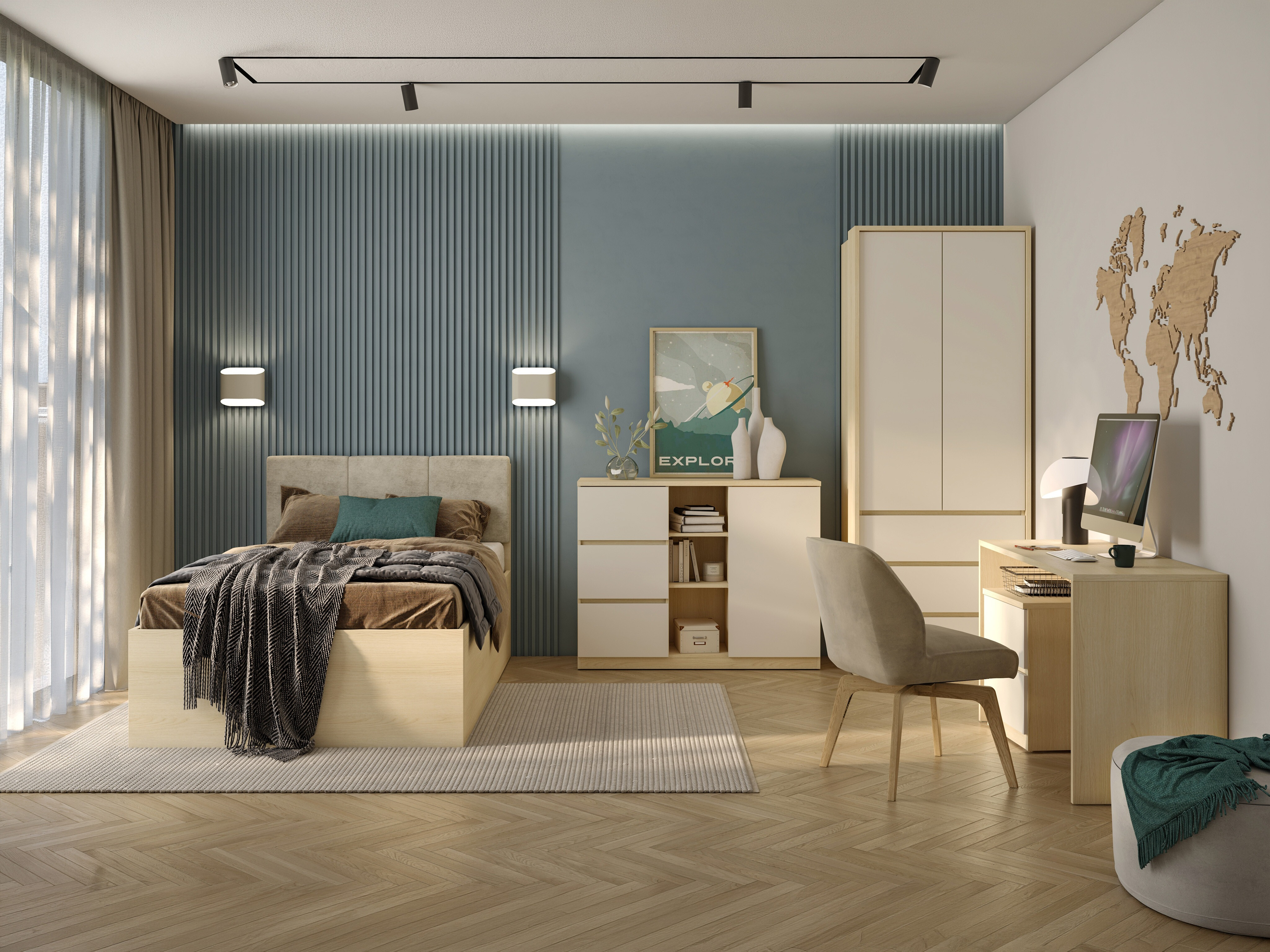 Komód Nolcala 109 (Tölgy + Bézs)