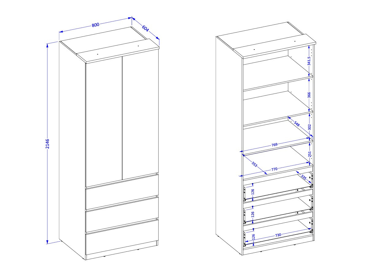 Gardróbszekrény Nolcala 110 (Tölgy + Bézs)