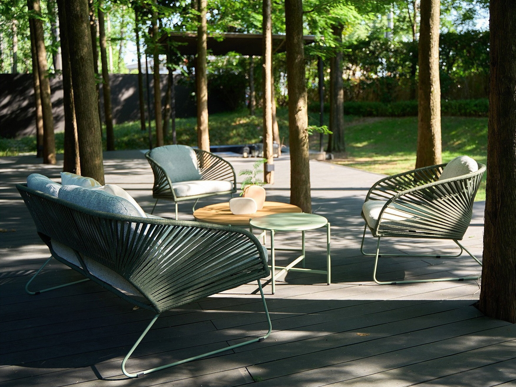 Kerti bútor Brea 298 (Szürke + Zöld)