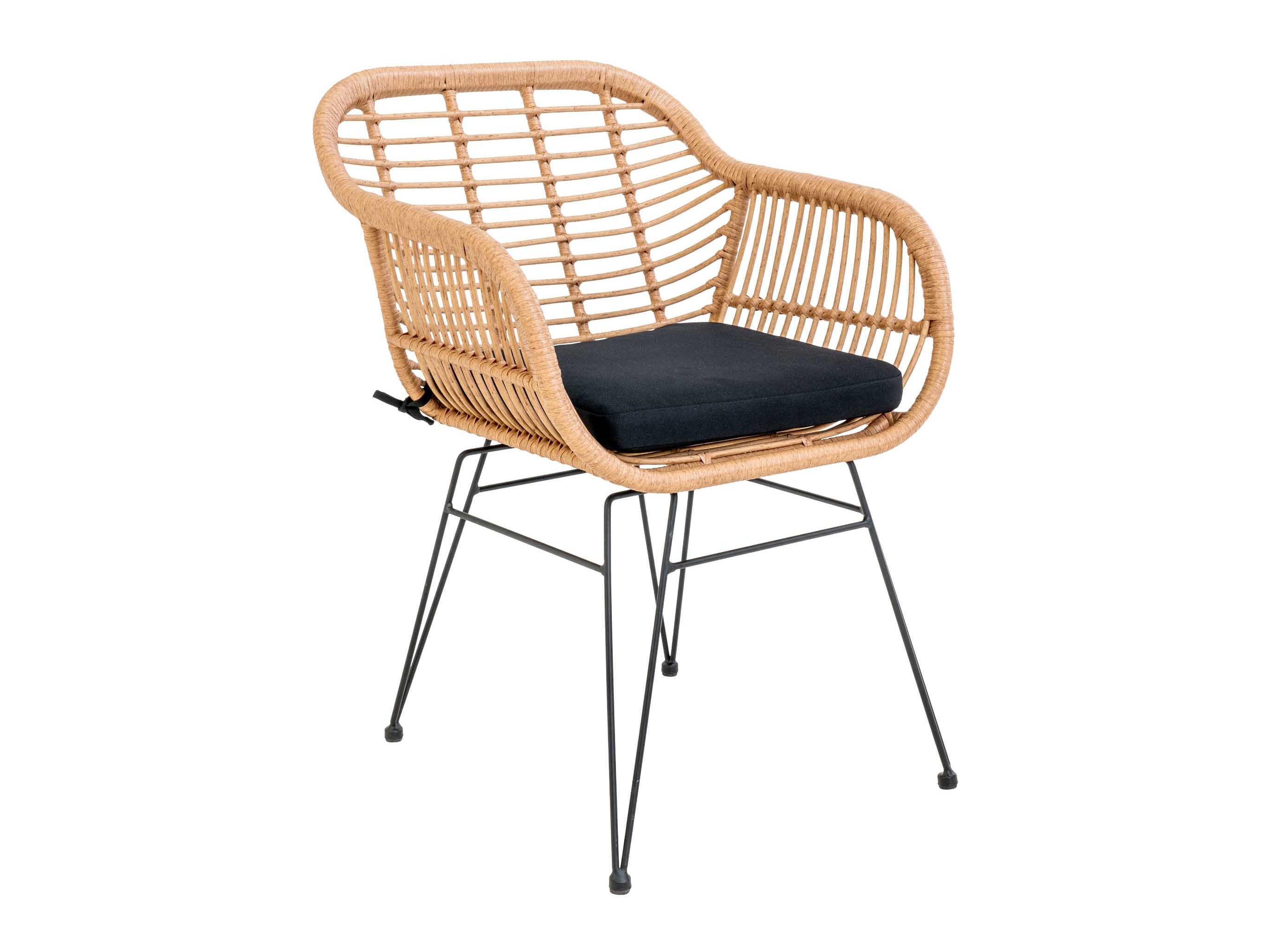 Kerti fotel Brea 299 (Fekete + Világosbarna)