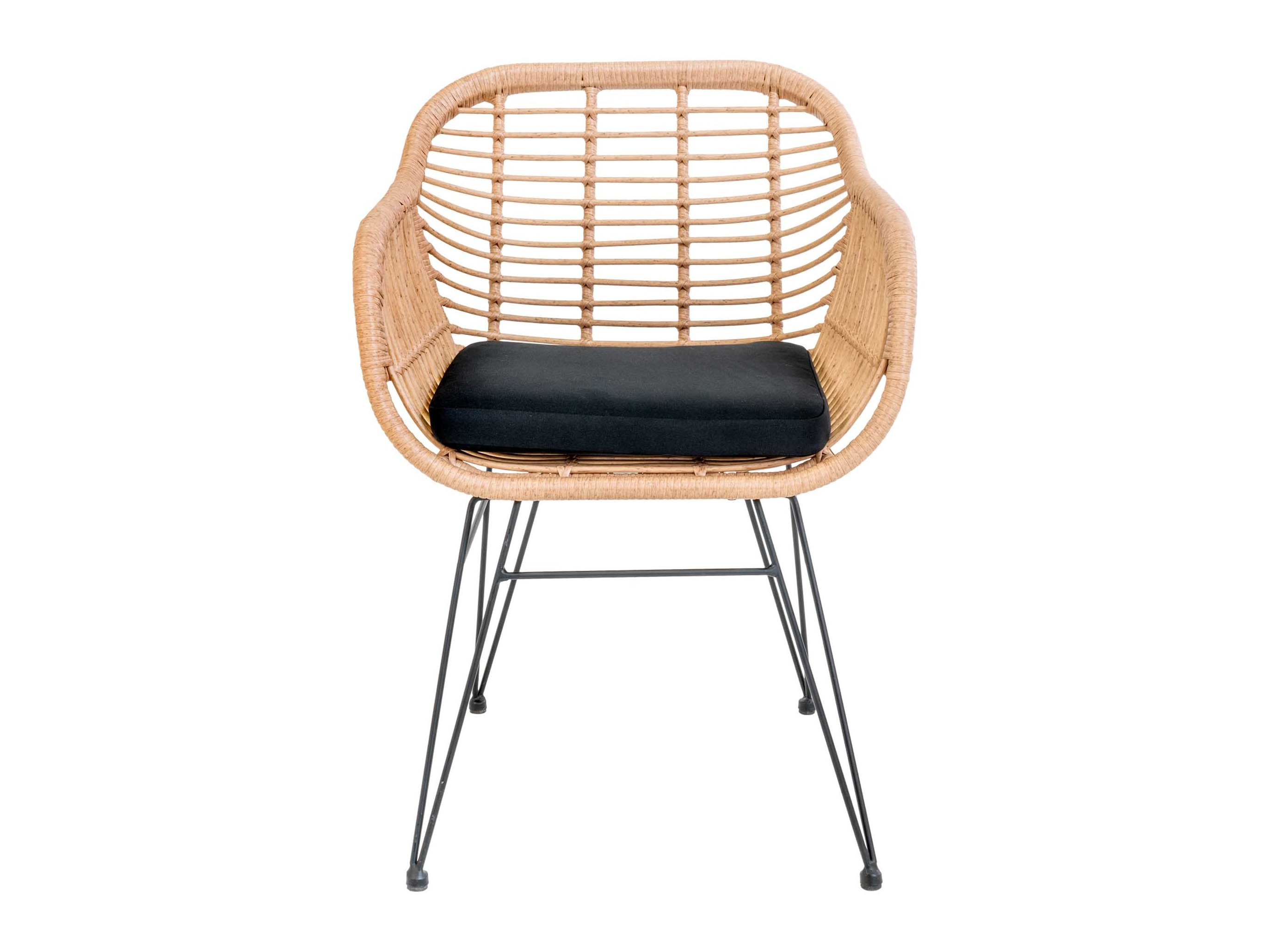 Kerti fotel Brea 299 (Fekete + Világosbarna)