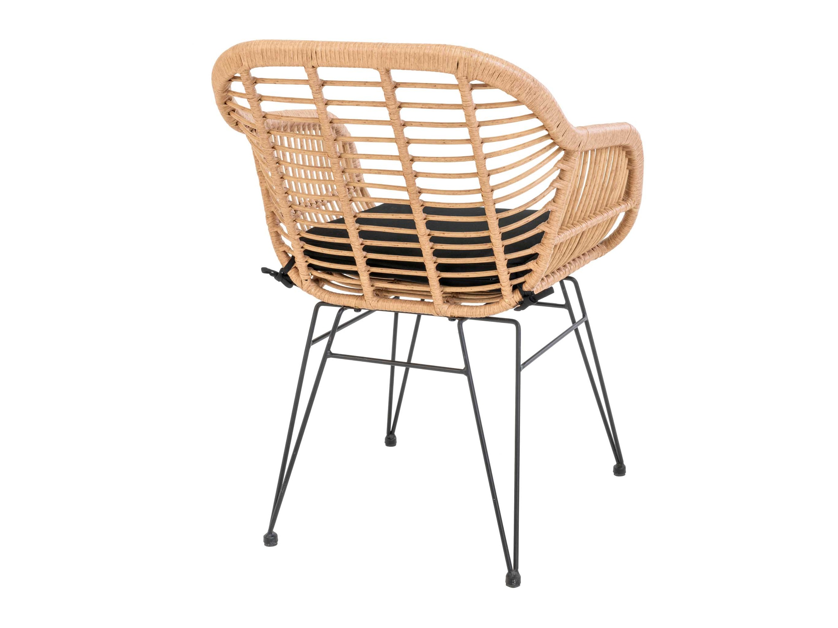 Kerti fotel Brea 299 (Fekete + Világosbarna)