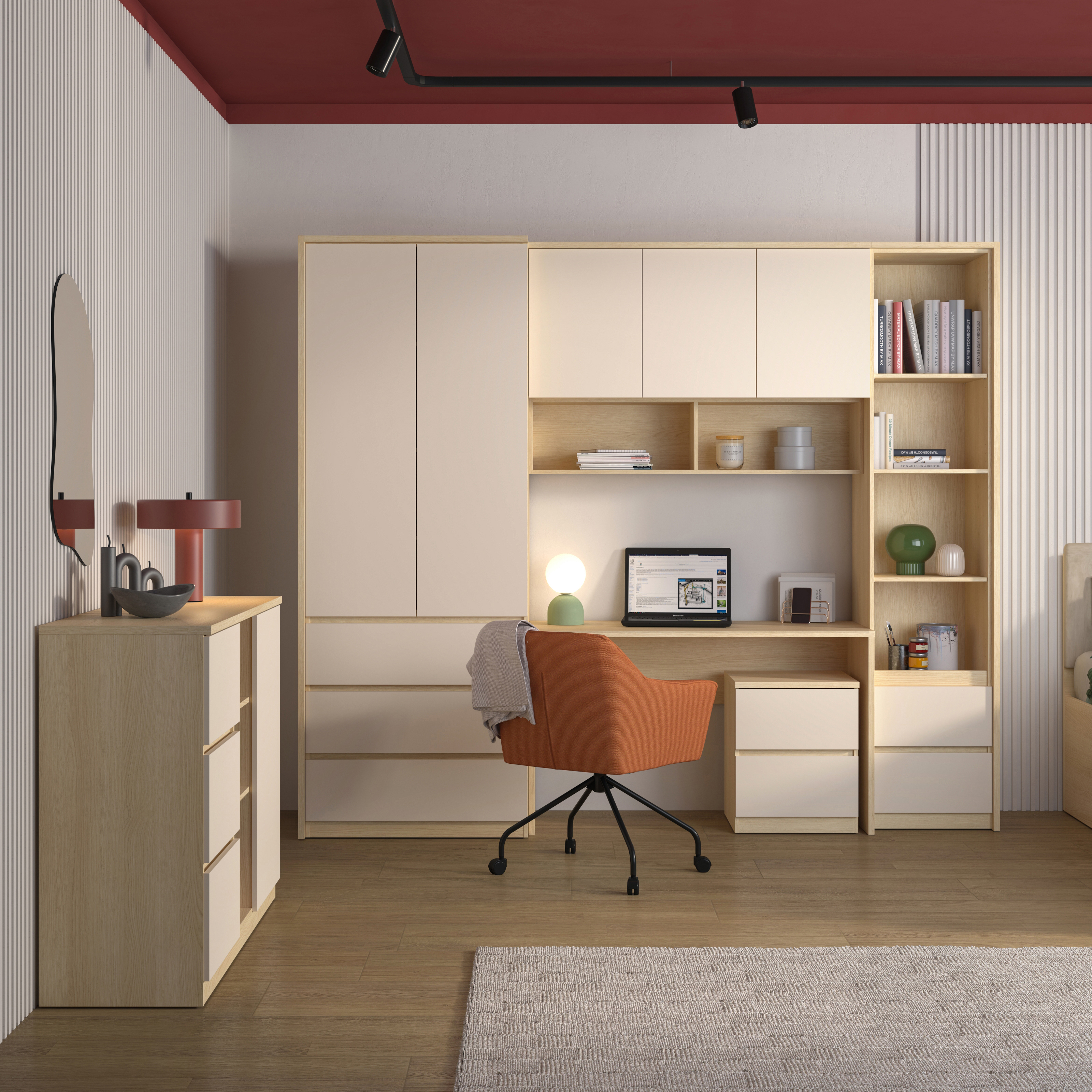 Könyvespolc Nolcala 111 (Tölgy + Bézs)