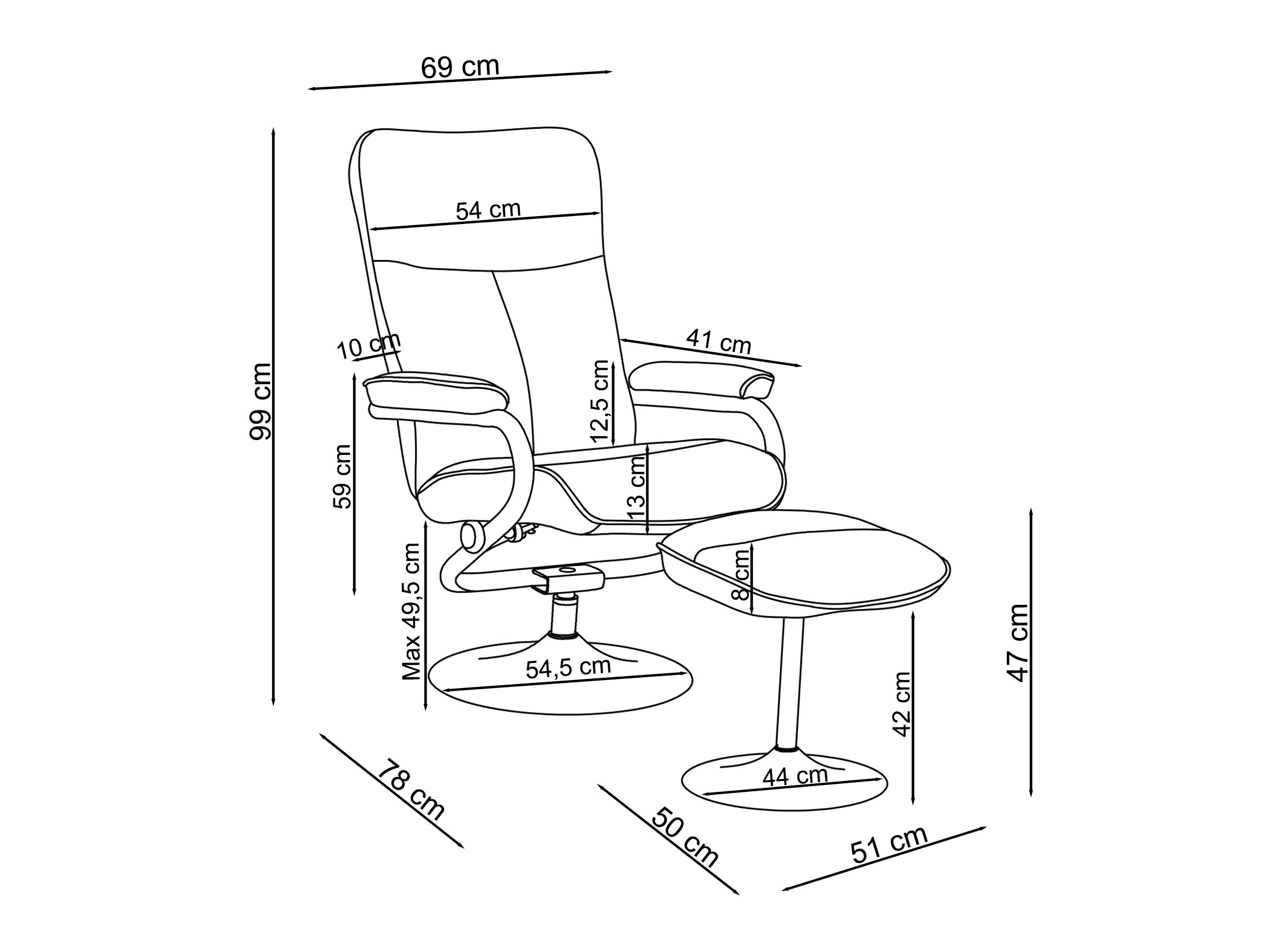Relax fotelágy Denton 1540 (Szürke)