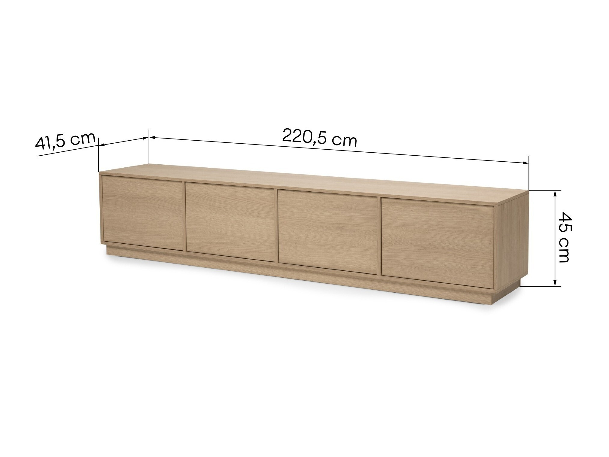 TV-állvány Burleson 621 (Tölgy)