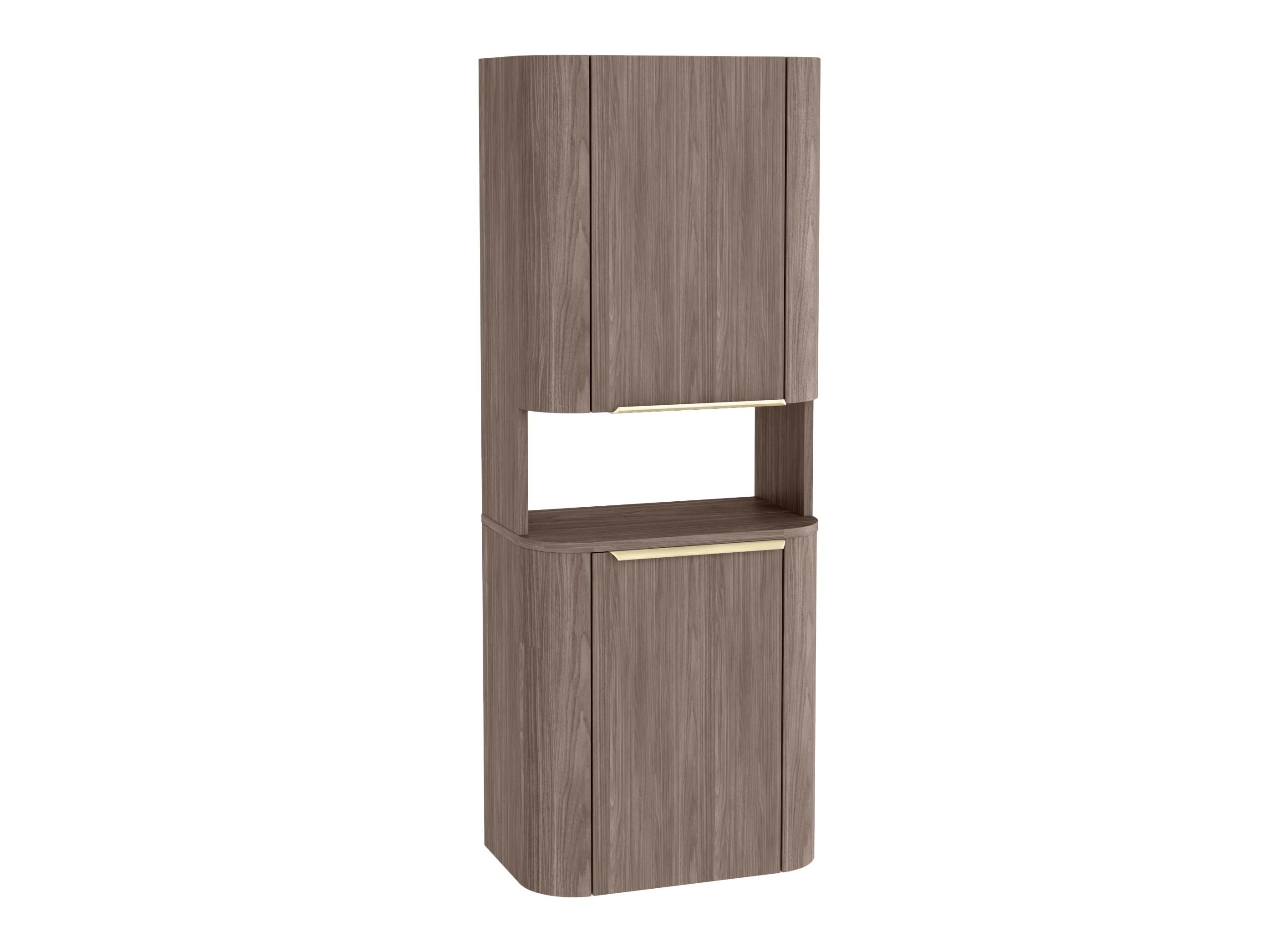 Fali fürdőszoba szekrény Burleson 629 (Dió)