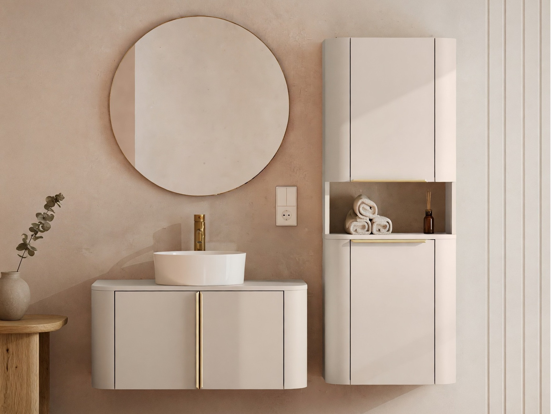 Fali fürdőszoba szekrény Burleson 629 (Kasmír)