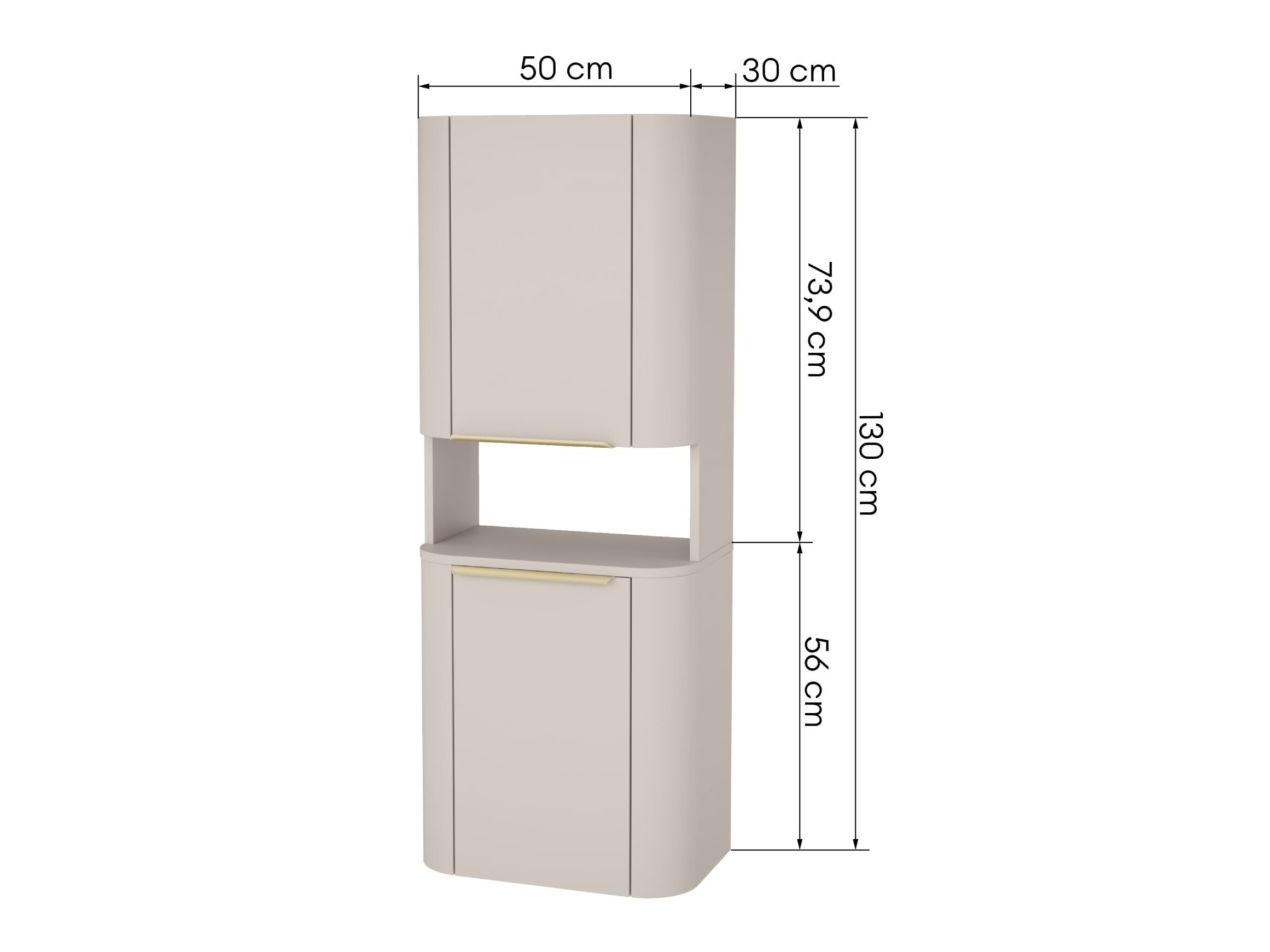 Fali fürdőszoba szekrény Burleson 629 (Kasmír)