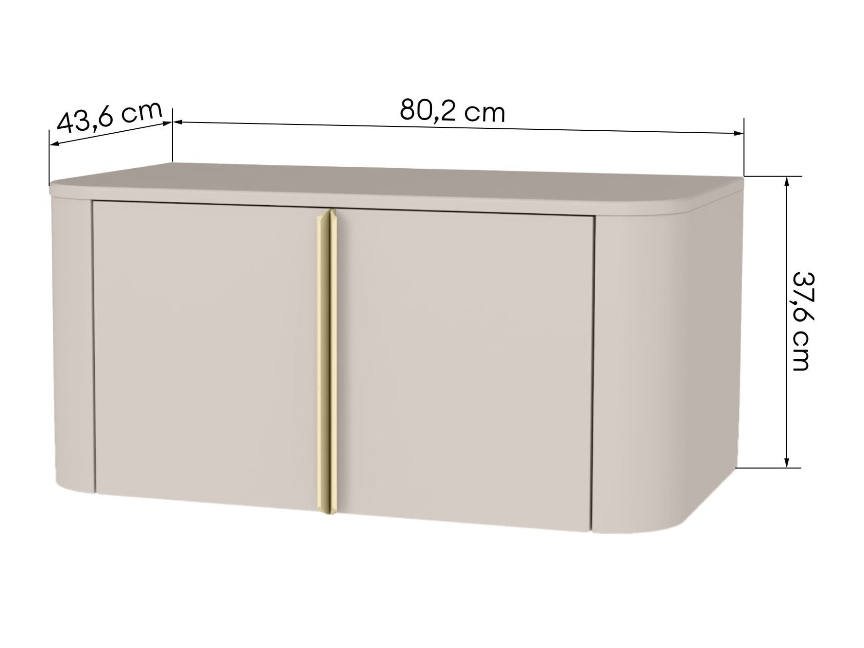 Fali szekrény mosdónak Burleson 627 (Kasmír)