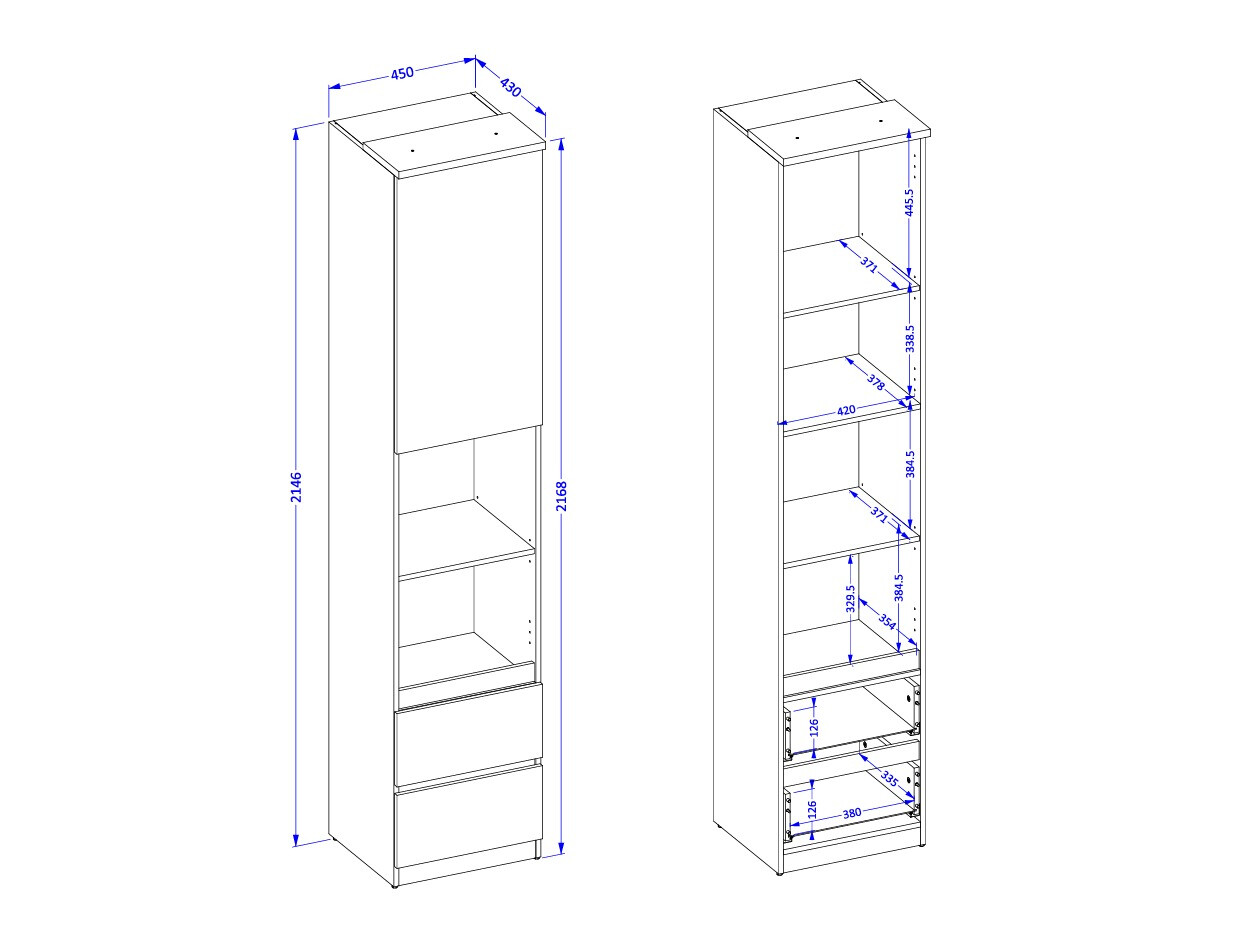 Könyvespolc Nolcala 112 (Tölgy + Bézs)