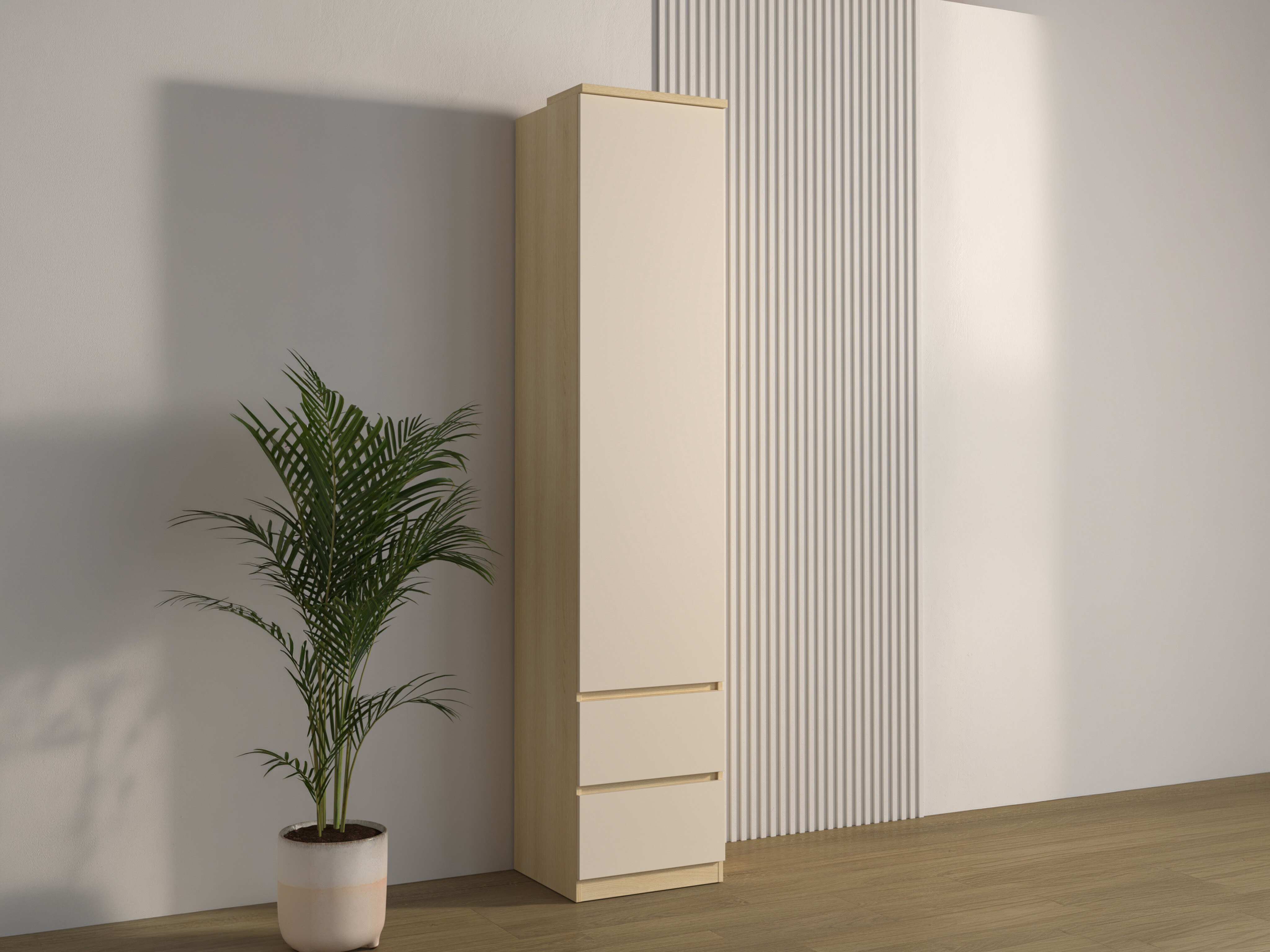 Könyvespolc Nolcala 115 (Tölgy + Bézs)